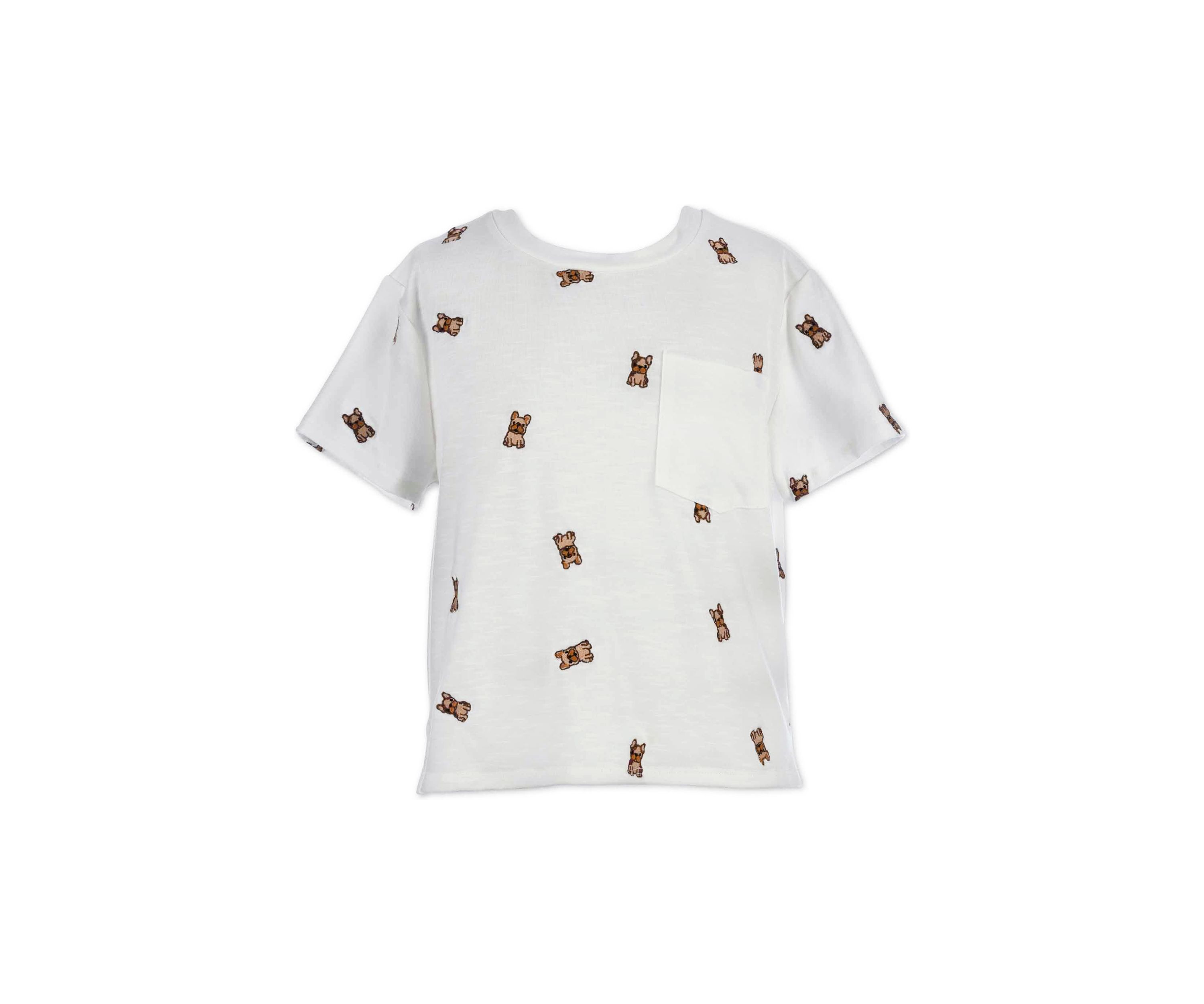 Girls 7-16 Embroidered Printed T-Shirt