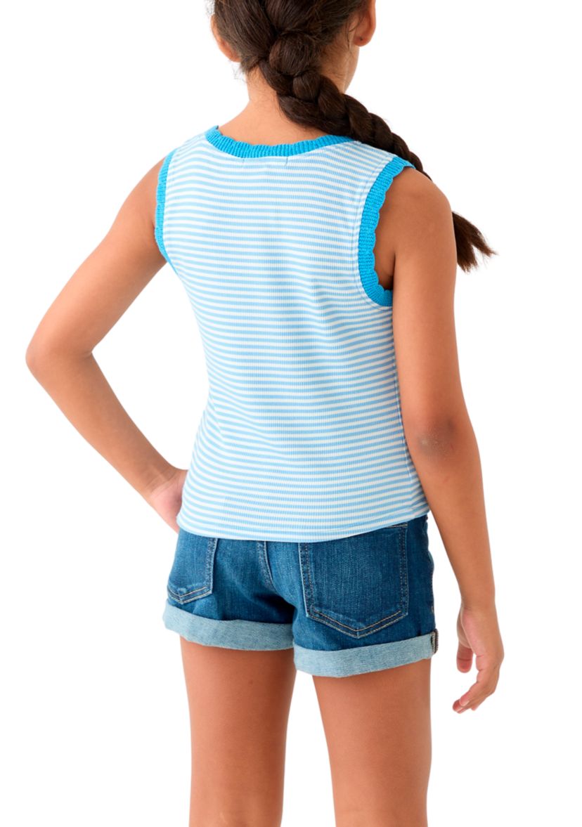 Girls 7-16 Striped Fruit Graphic Tank Top