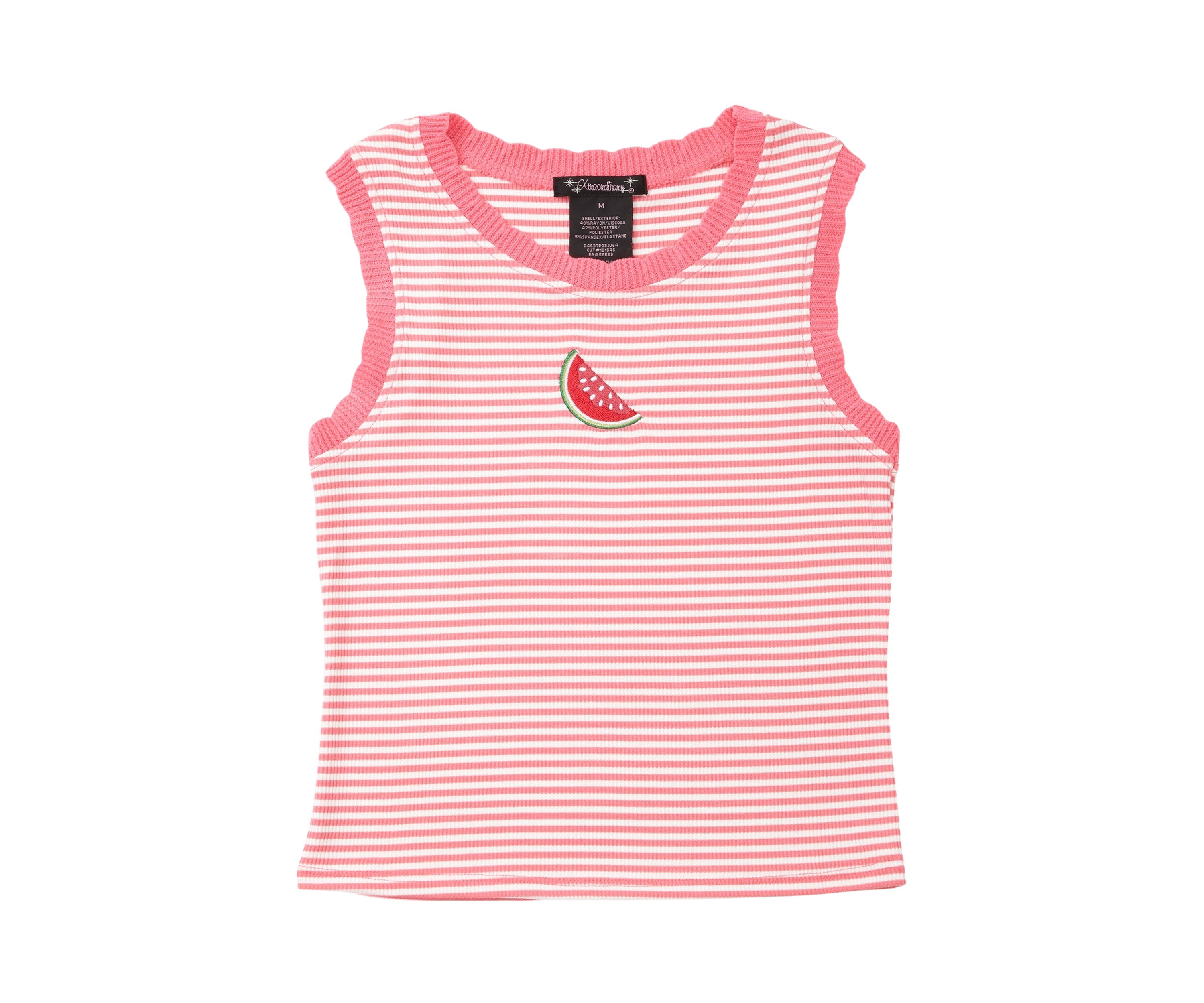 Girls 7-16 Striped Fruit Graphic Tank Top