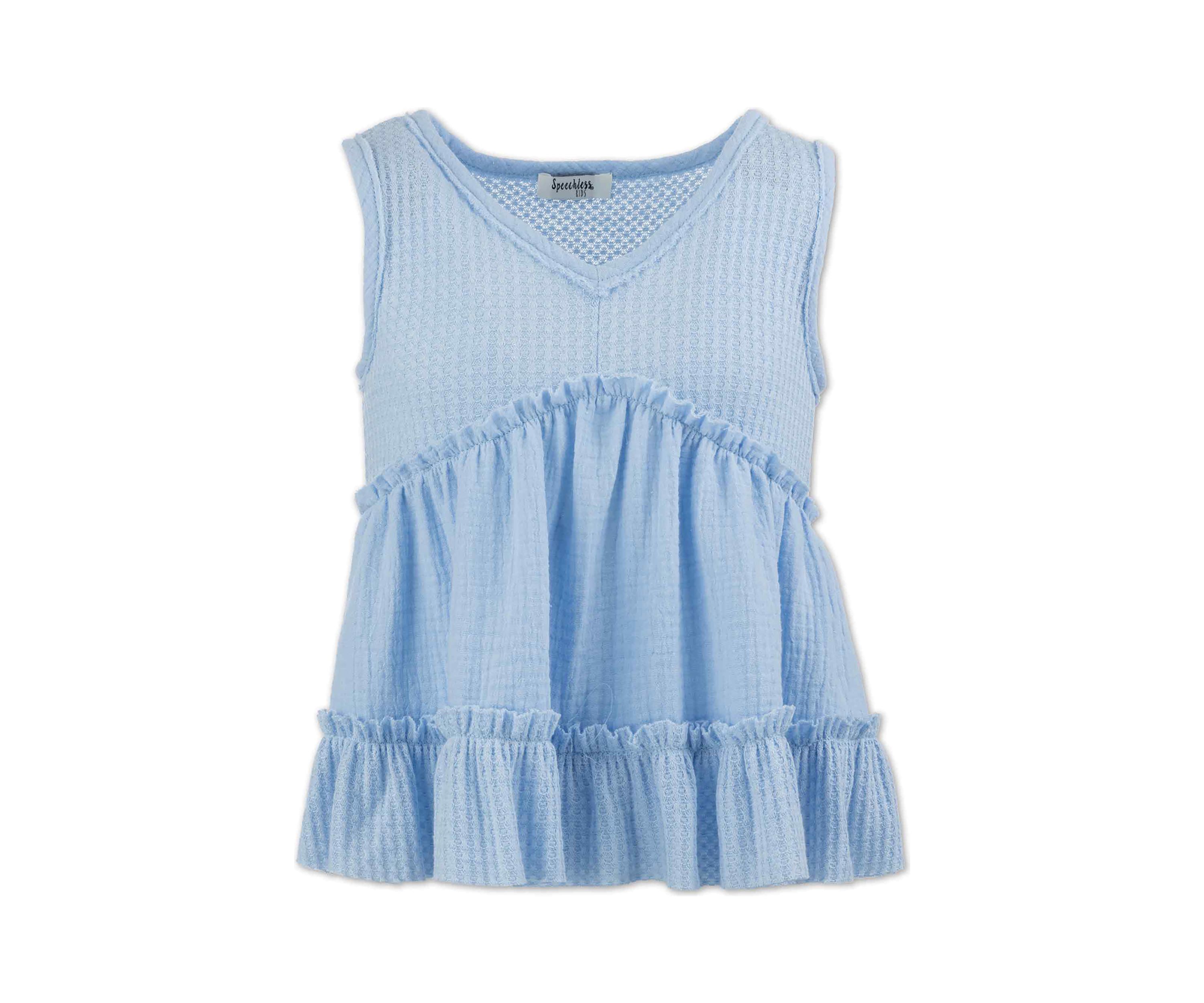 Girls 7-16 Tiered Knit Tank Top