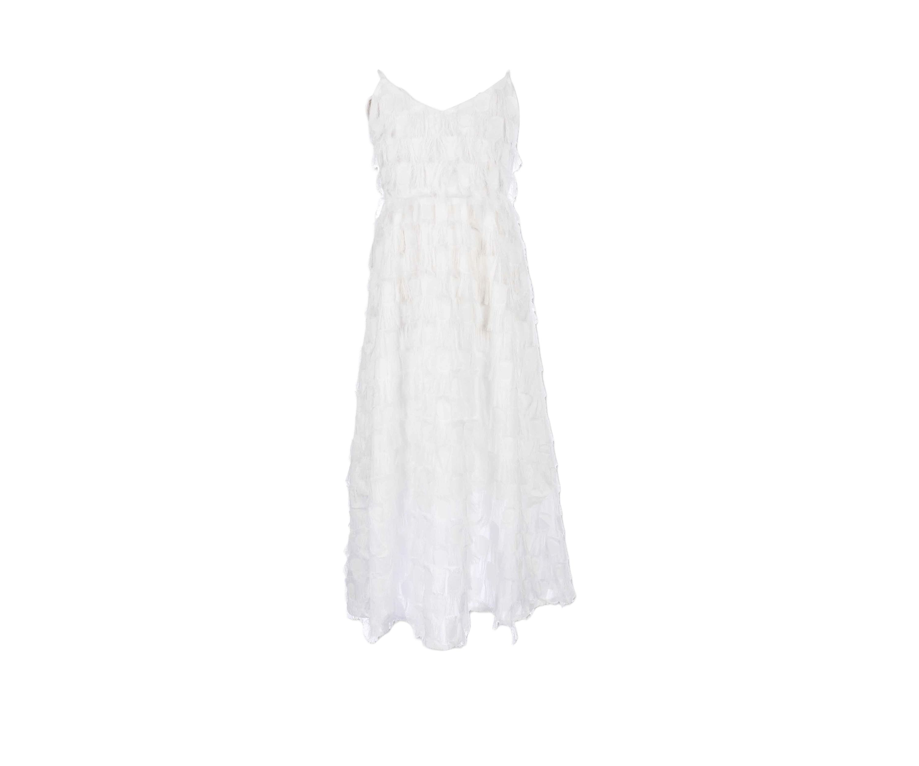 Girls 7-16 Fringe Fabric Dress