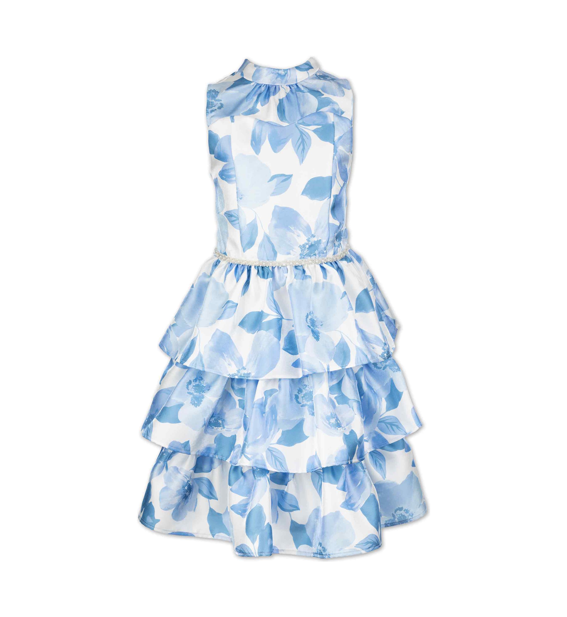 Girls 7-16 Floral Printed Tiered Dress