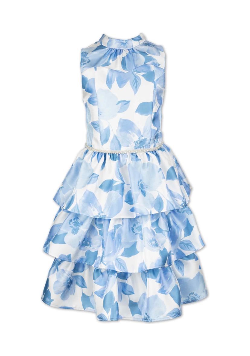 Girls 7-16 Floral Printed Tiered Dress