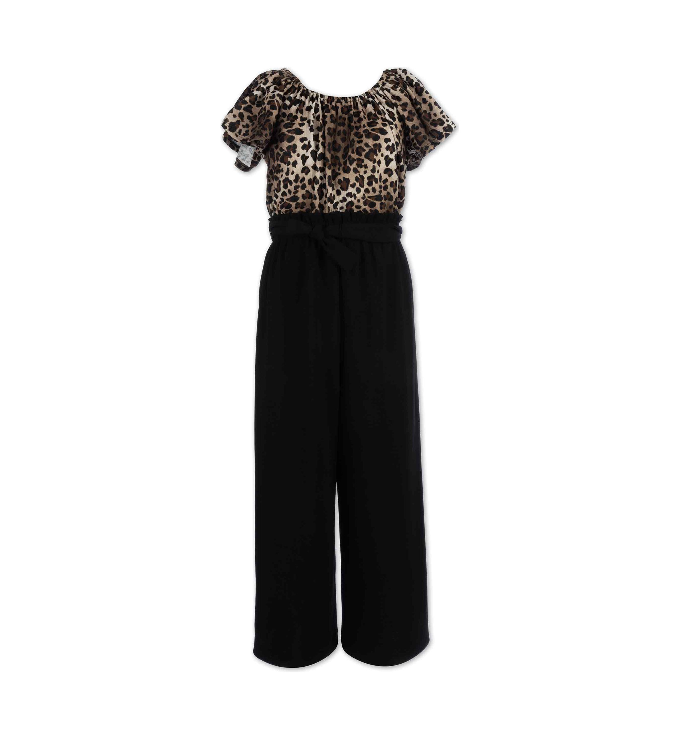 Girls 7-16 Animal Printed Bodice Jumpsuit