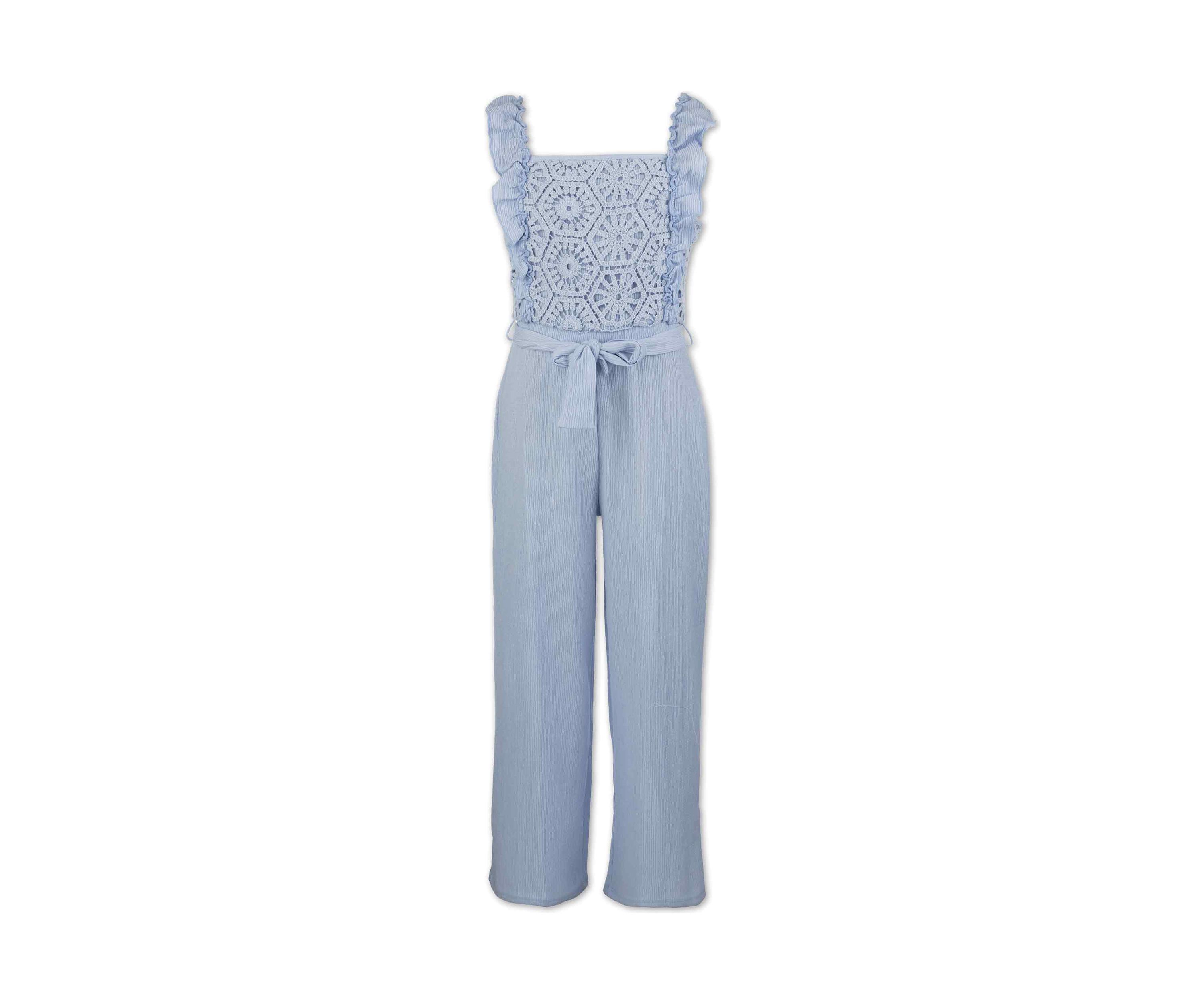 Girls 7-16 Chambray Jumpsuit