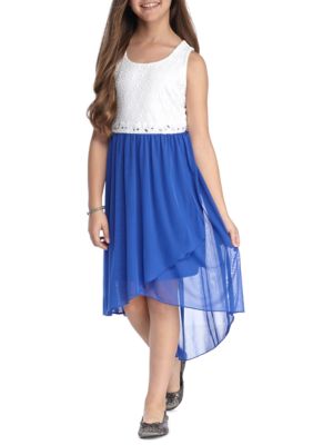 SEQUIN HEARTS girls High Low Chiffon Dress Girls 7-16 | belk