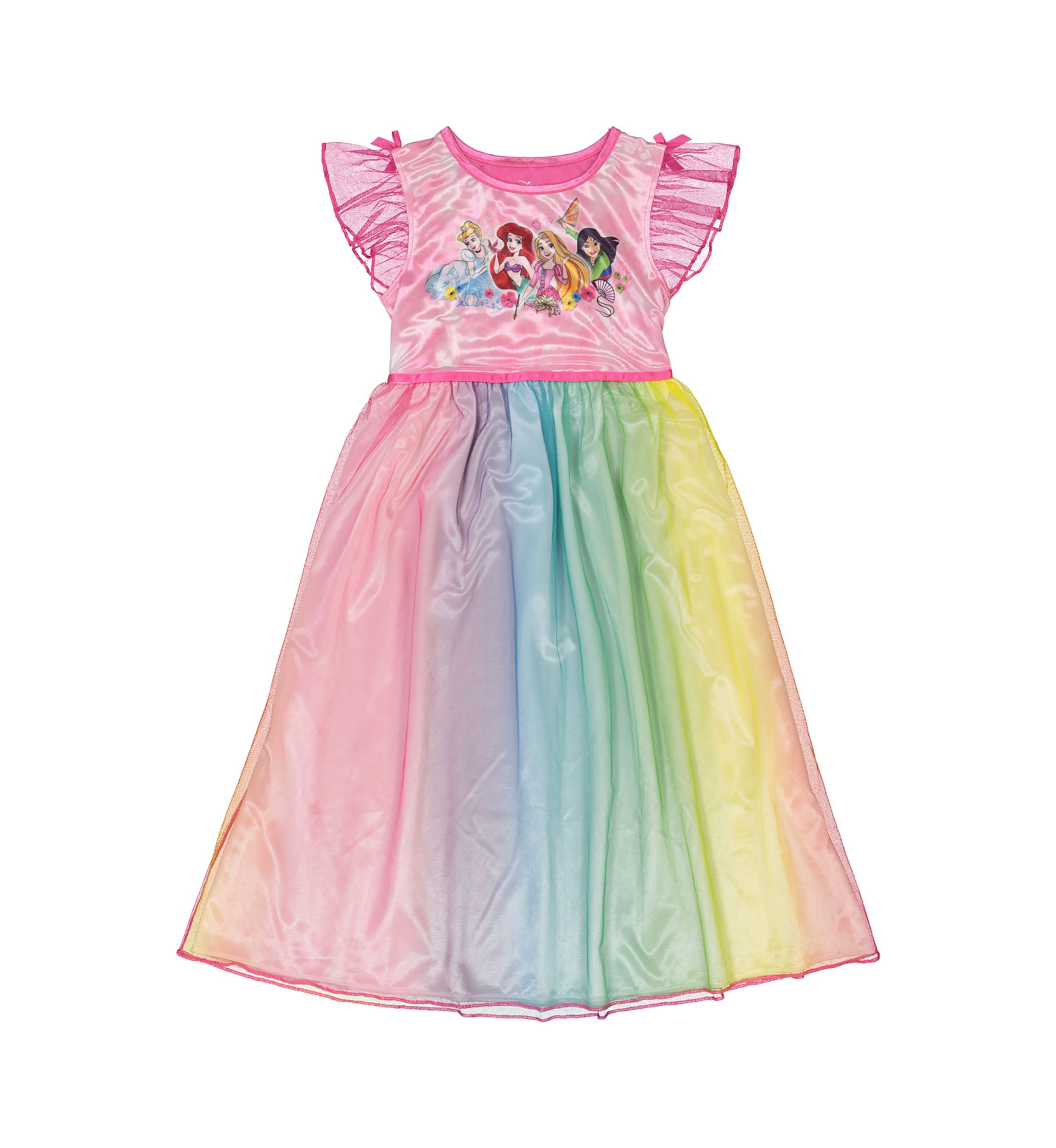Girls 4-8 Multi Princess Nightgown 