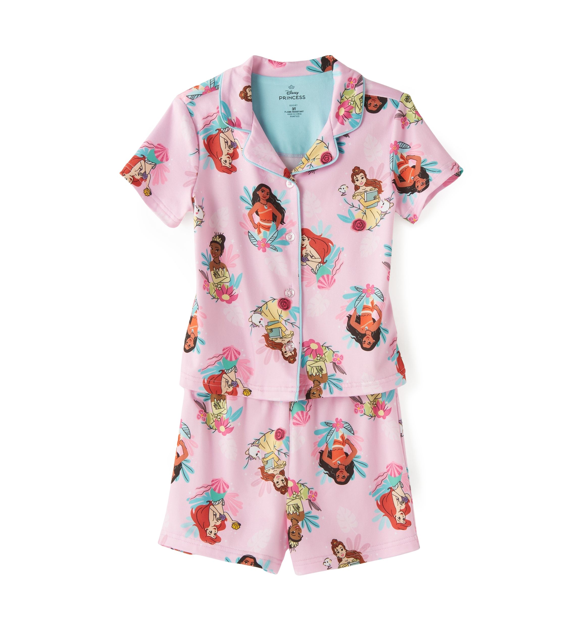 Girls 4-10 Royal Vacation Pajama Set