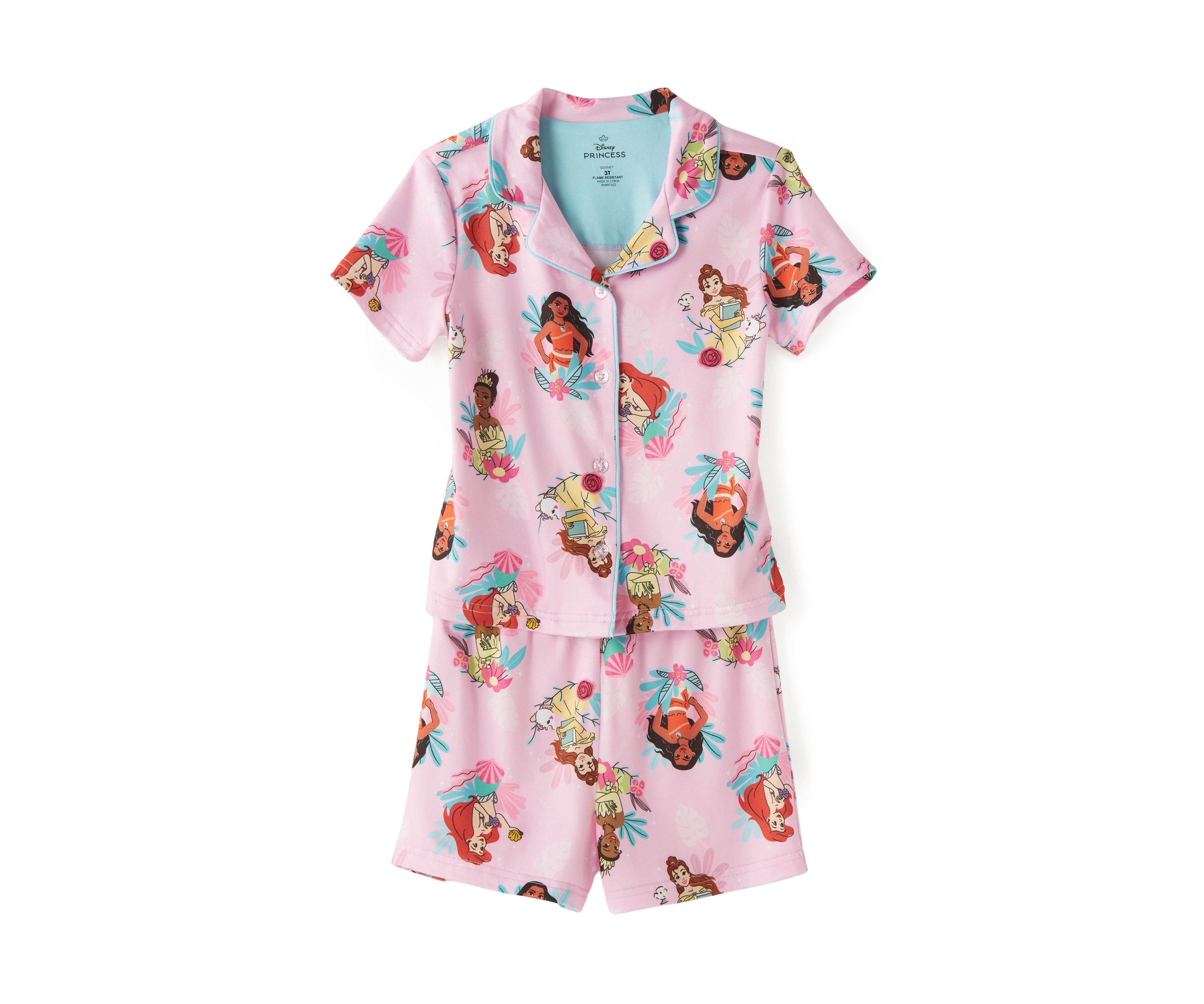 Girls 4-10 Royal Vacation Pajama Set