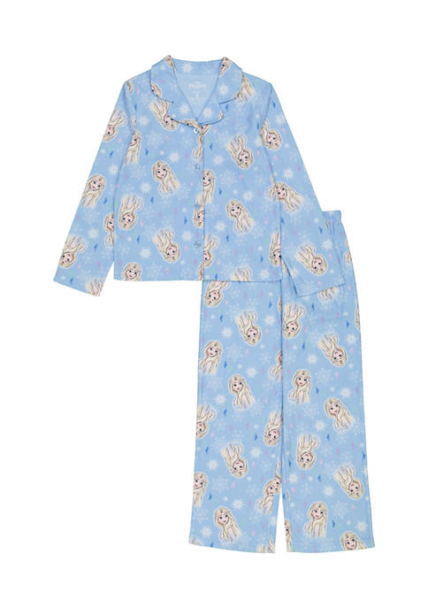 AME Girls 7-16 Frozen Blue Coat Pajamas Set