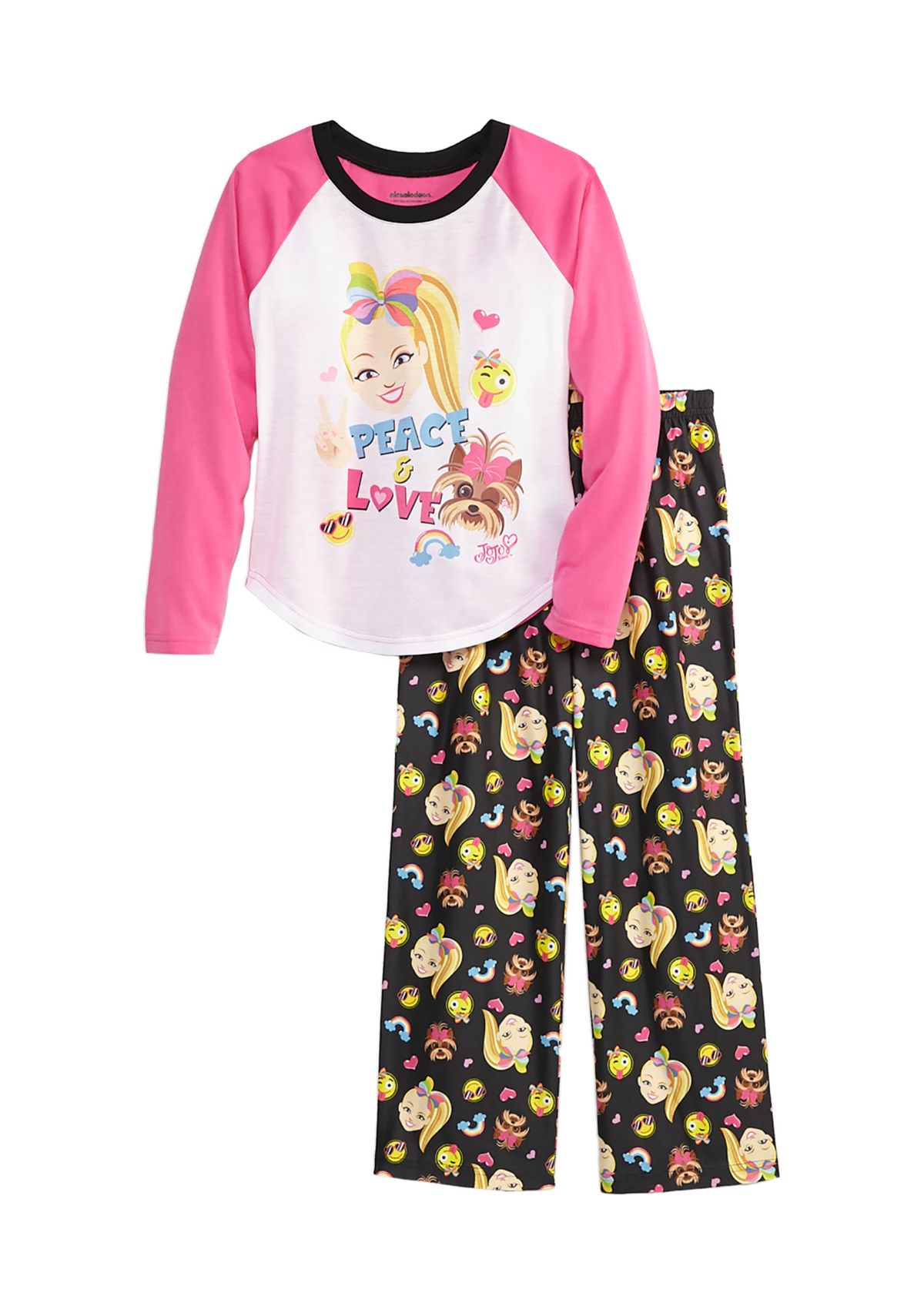 Girls 6-12 2 Piece Jojo Siwa Pajama Set