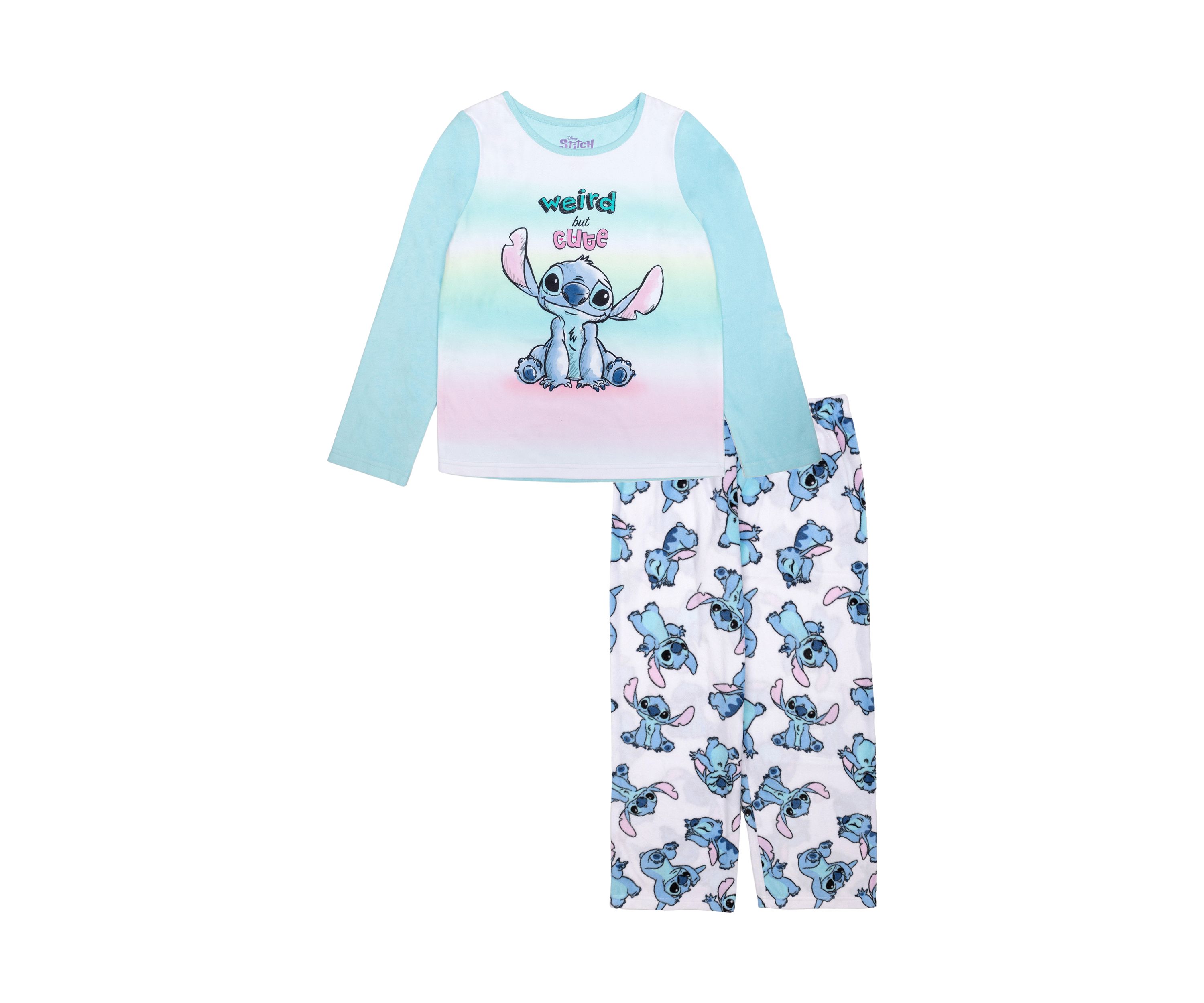 Girls 4-10 Cute Stitch Fleece Pajama Set