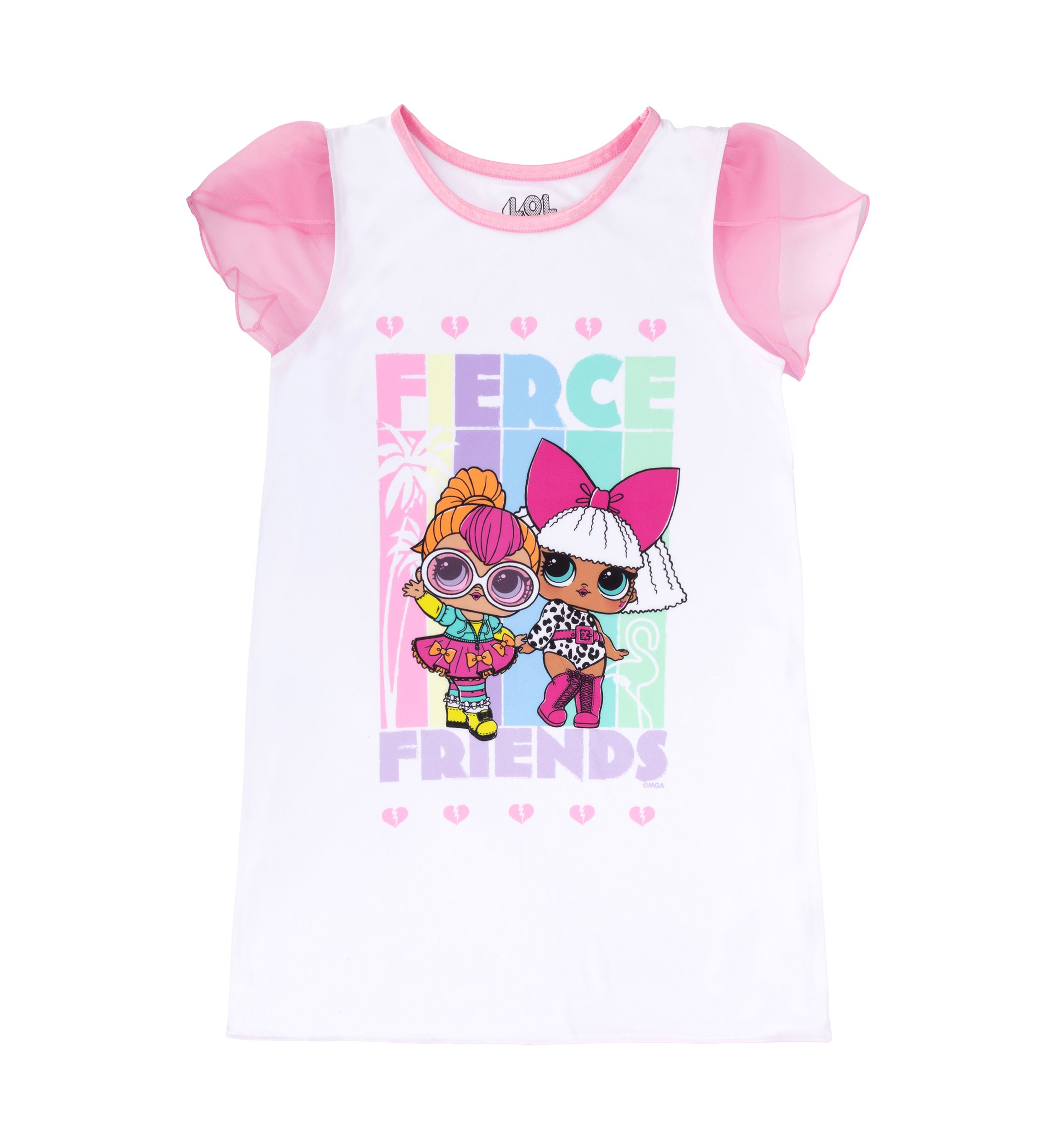 Girls 4-10 Short Sleeve Pajama Graphic T-Shirt