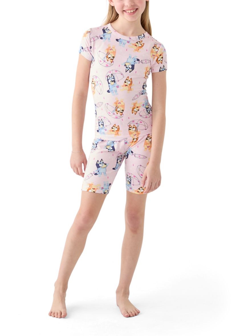 Girls 7-16 Bluey Playful Rainy Pajama Set