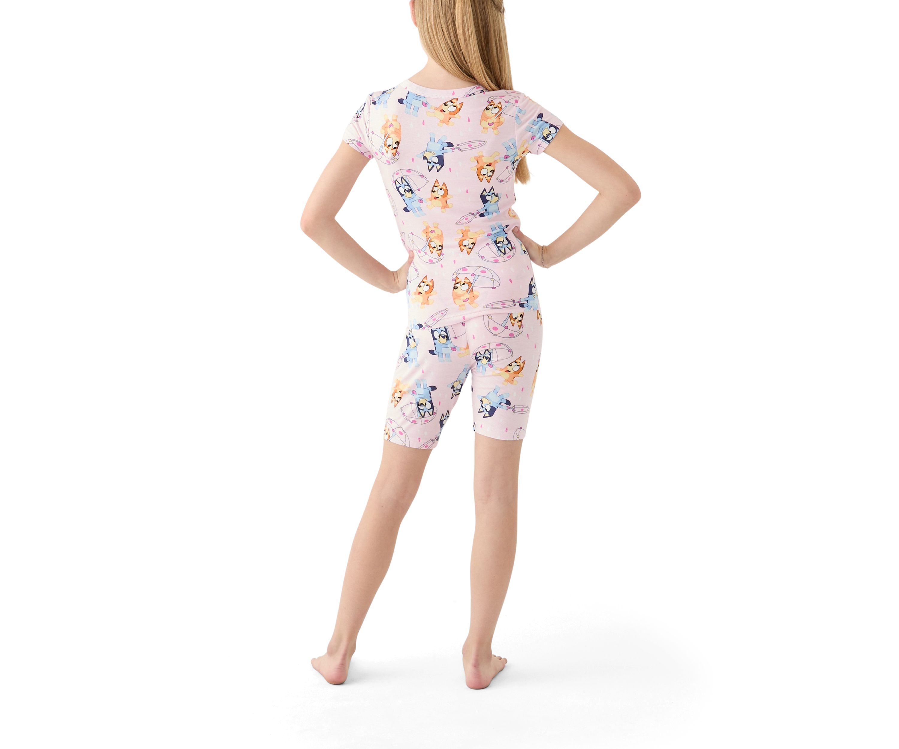 Girls 7-16 Bluey Playful Rainy Pajama Set