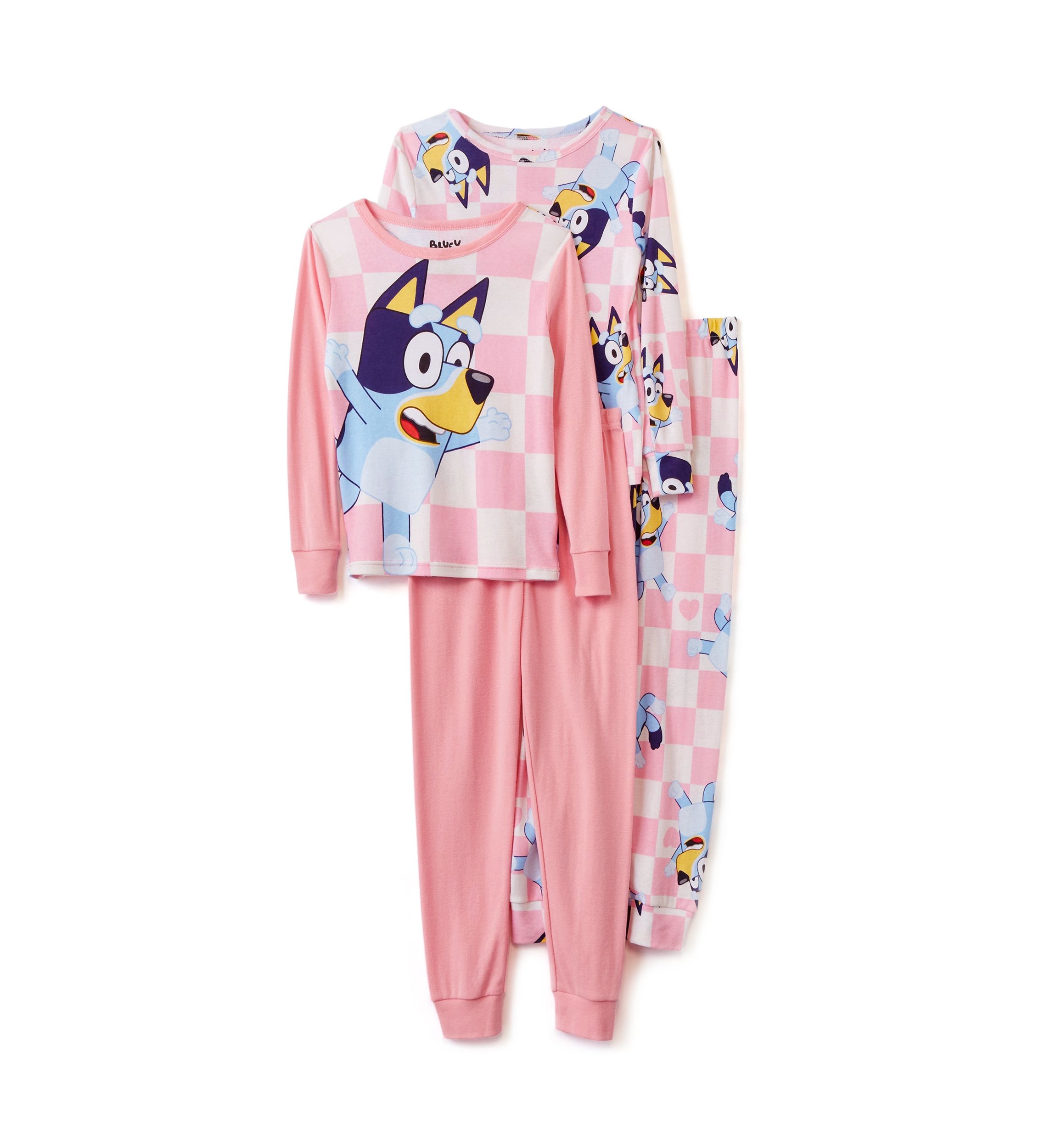 Girls 7-16 Hi Bluey 4-Piece Pajama Set