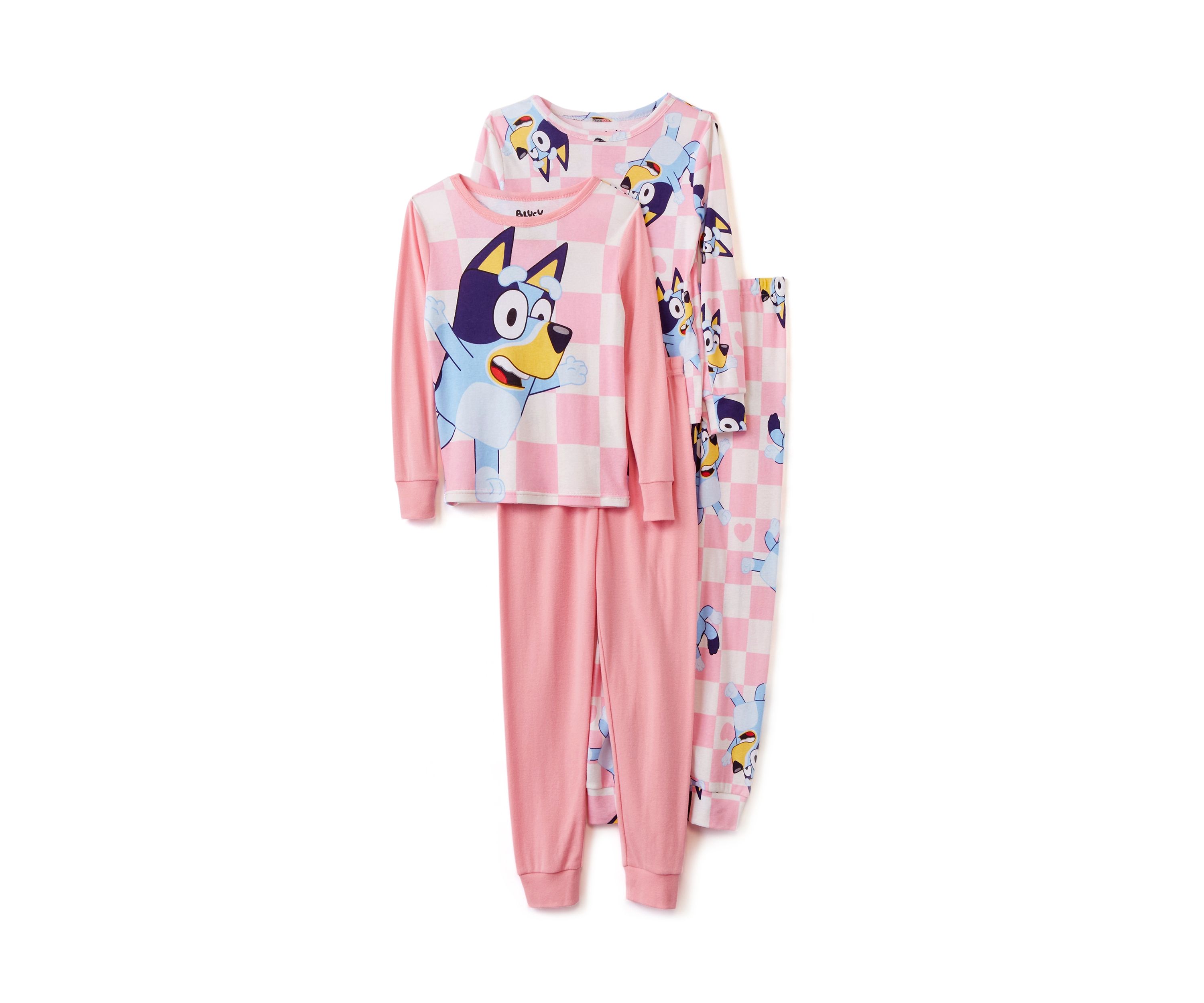 Girls 7-16 Hi Bluey 4-Piece Pajama Set