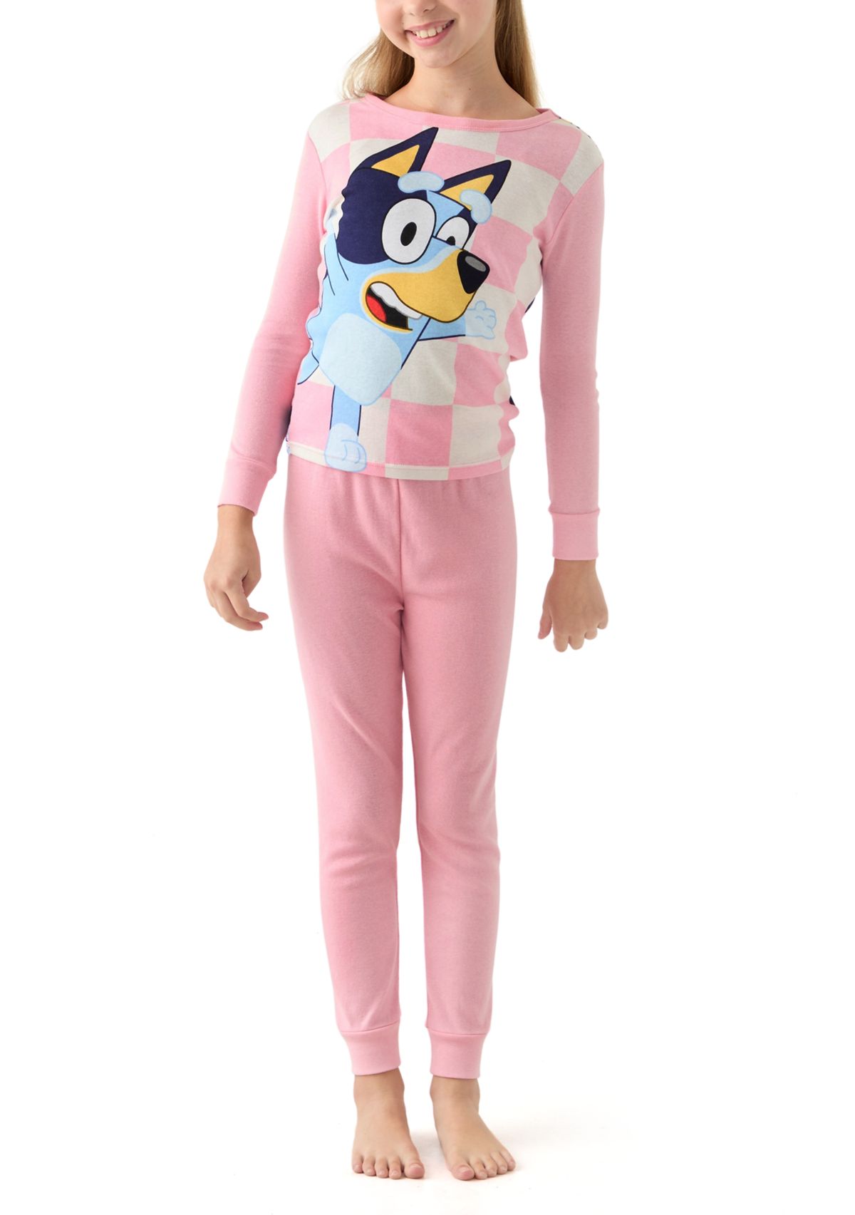 Girls 7-16 Hi Bluey 4-Piece Pajama Set