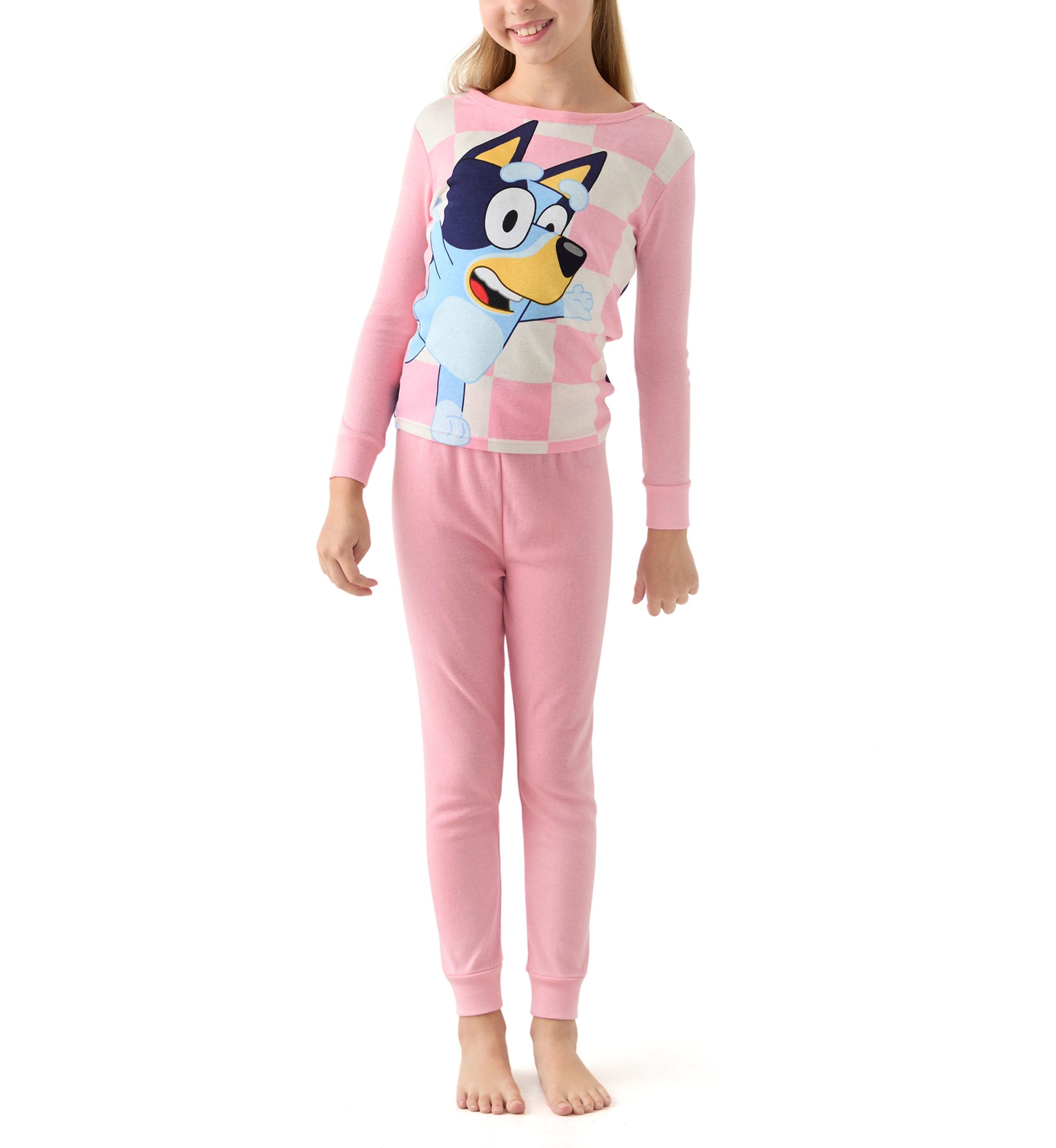 Girls 7-16 Hi Bluey 4-Piece Pajama Set