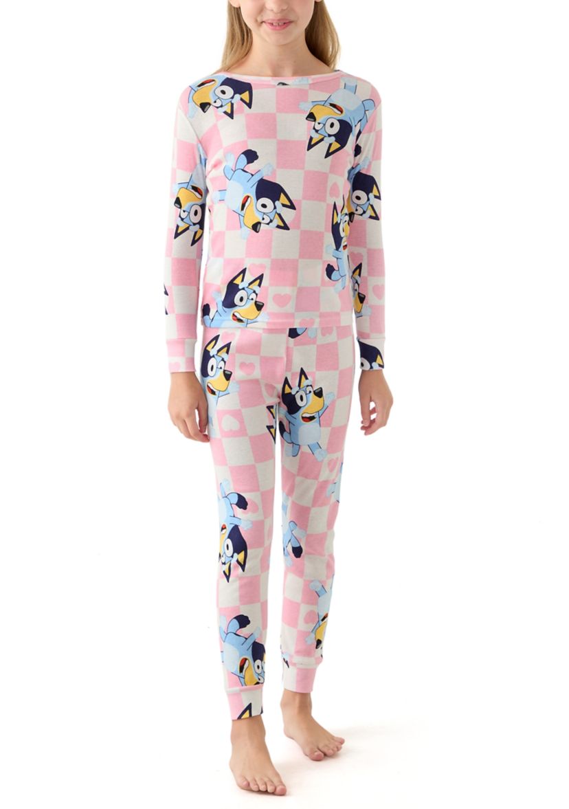 Girls 7-16 Hi Bluey 4-Piece Pajama Set