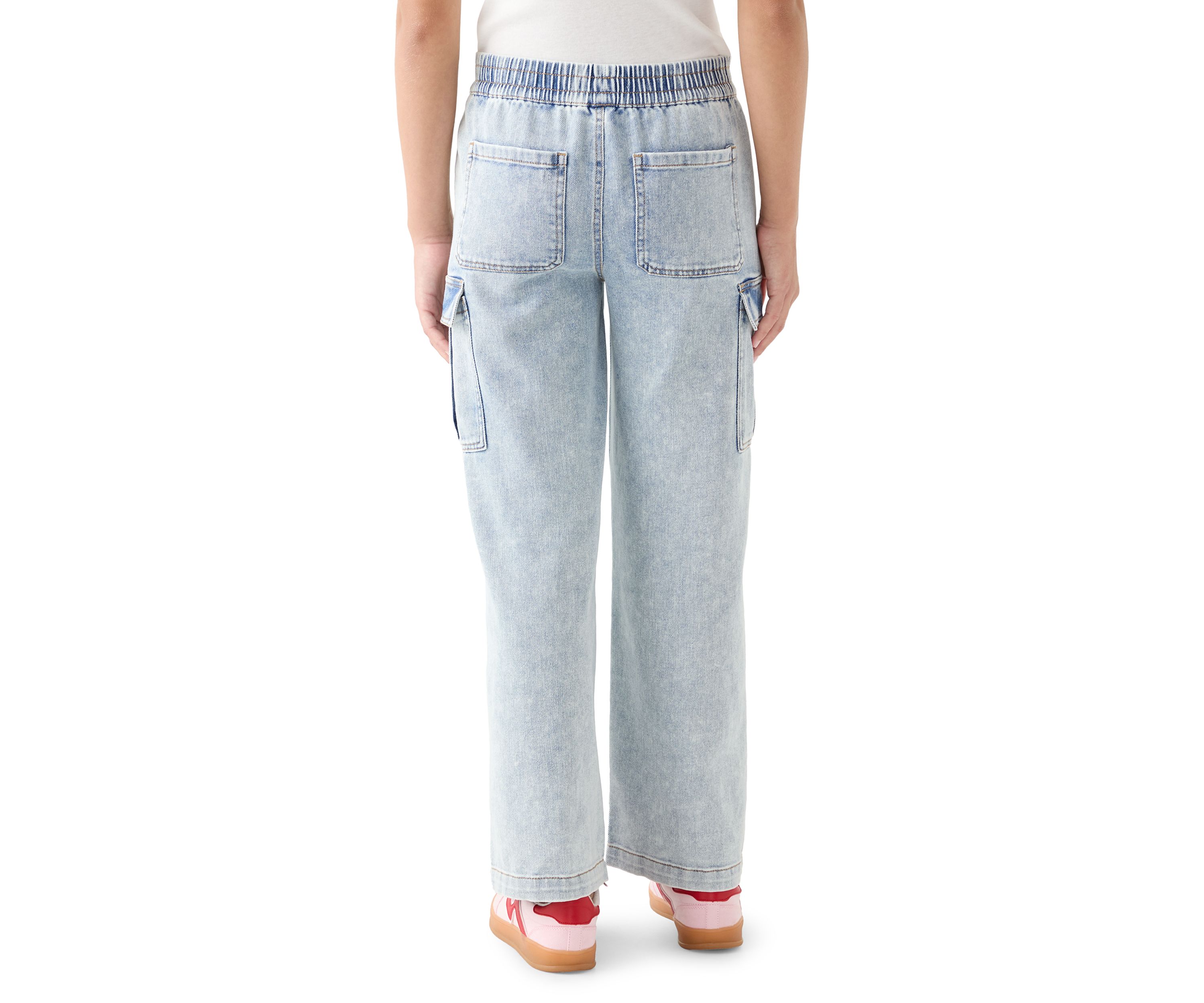 Girls 7-16 Cozy Cargo Wide Leg Jeans