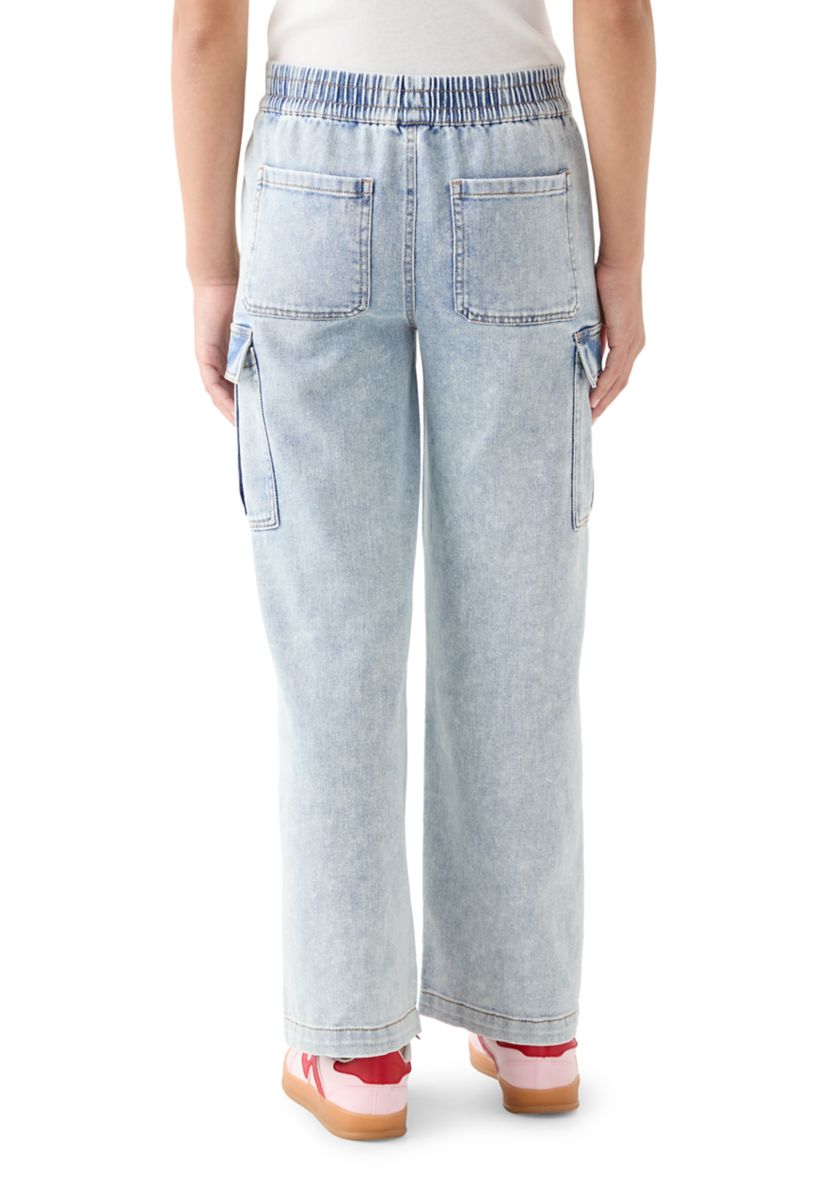 Girls 7-16 Cozy Cargo Wide Leg Jeans