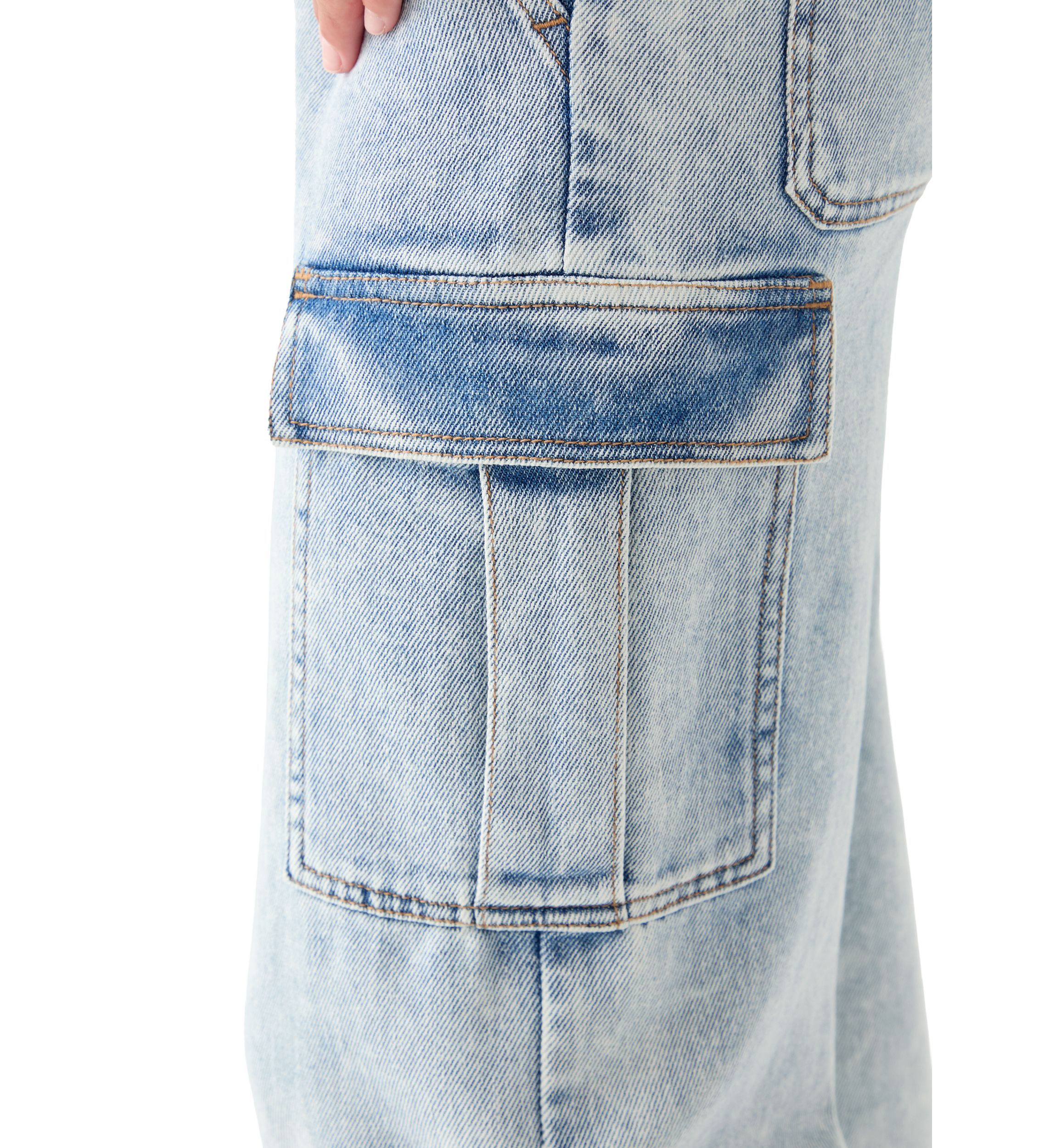 Girls 7-16 Cozy Cargo Wide Leg Jeans