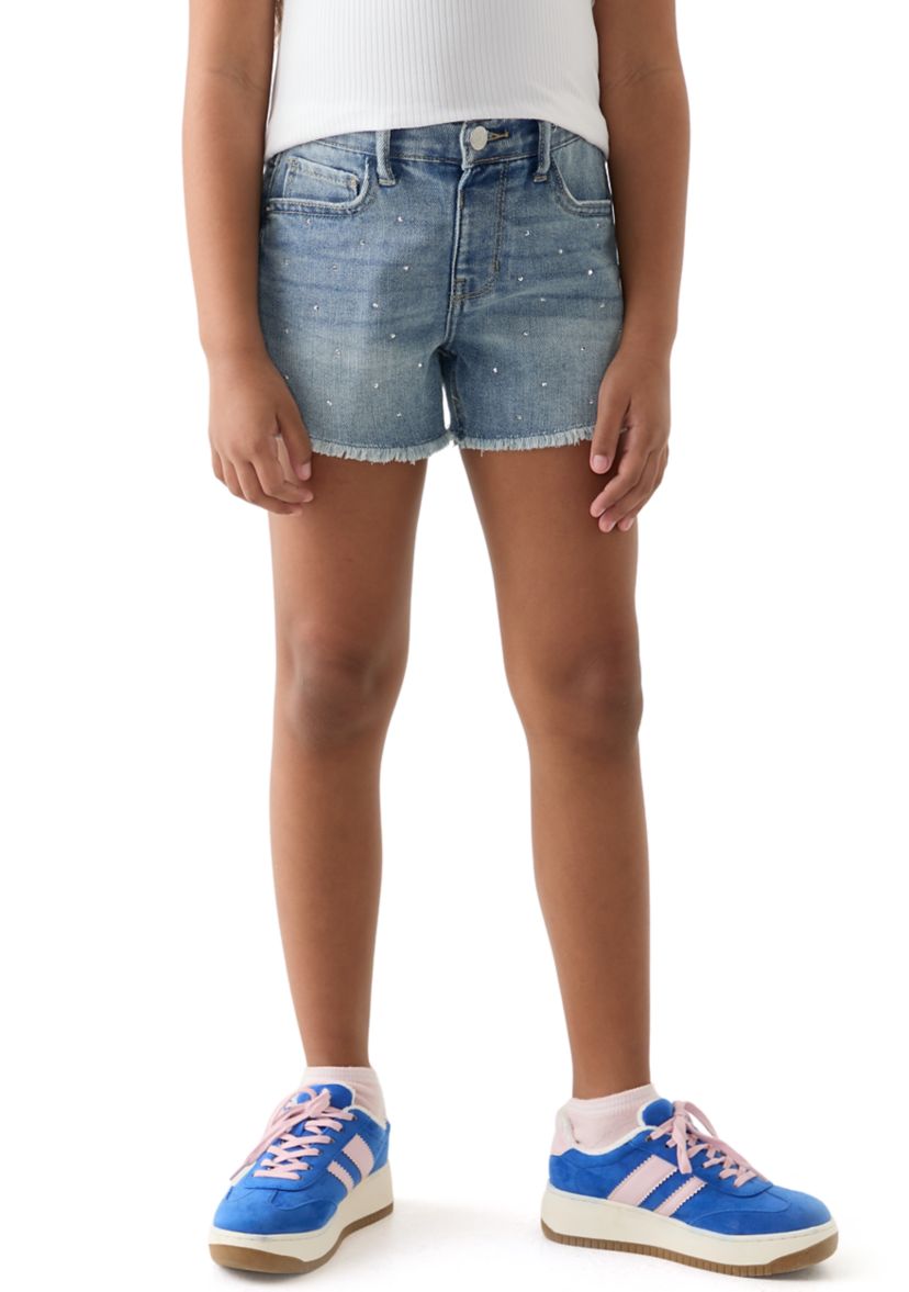 Girls 7-16 Scattered Bling Cozy Denim Shorts