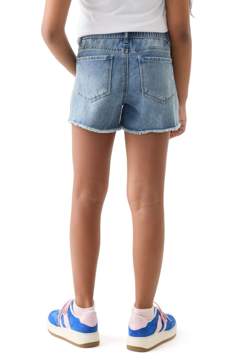 Girls 7-16 Scattered Bling Cozy Denim Shorts