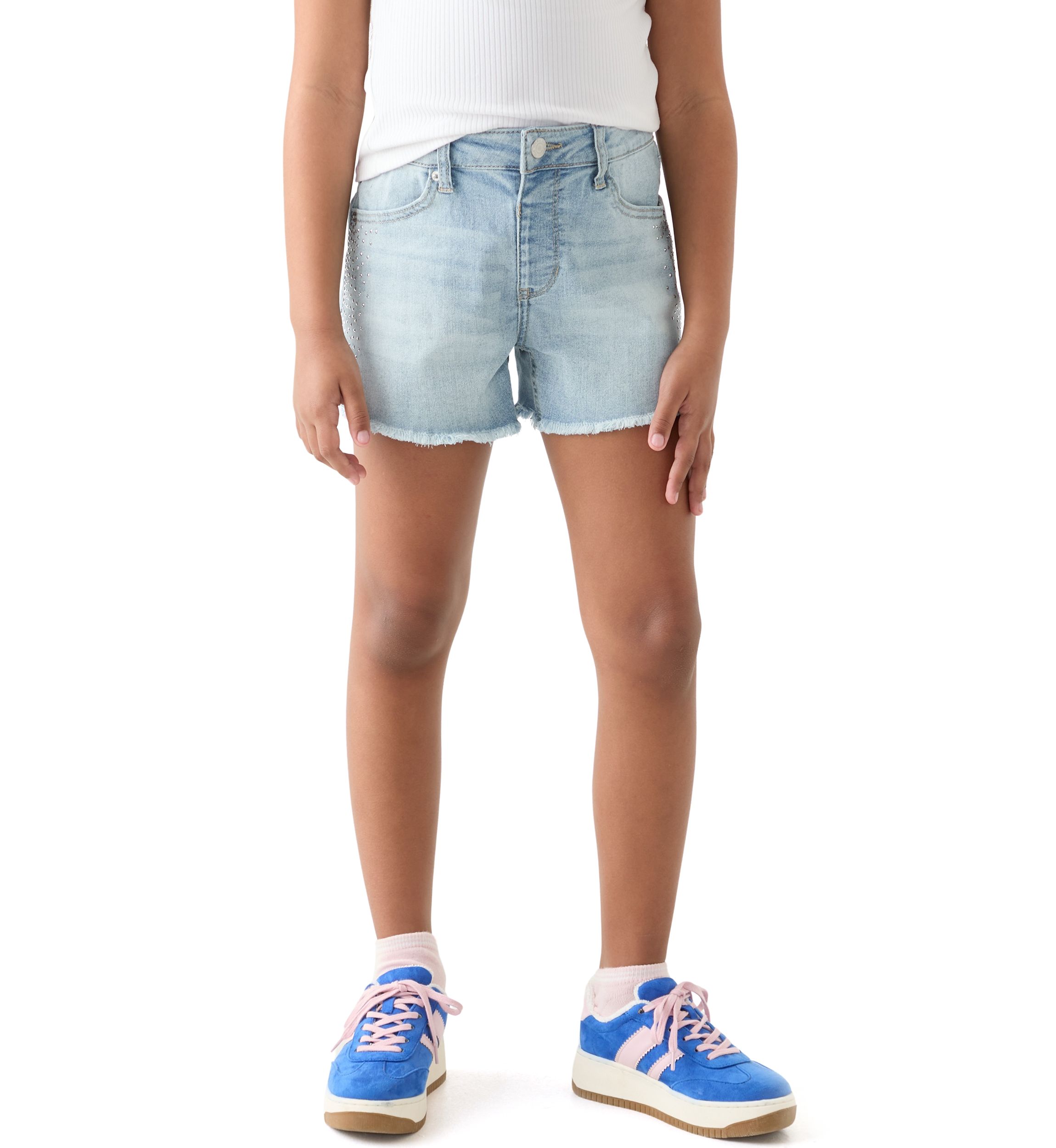 Girls 7-16 Side Seam Bling Shorts