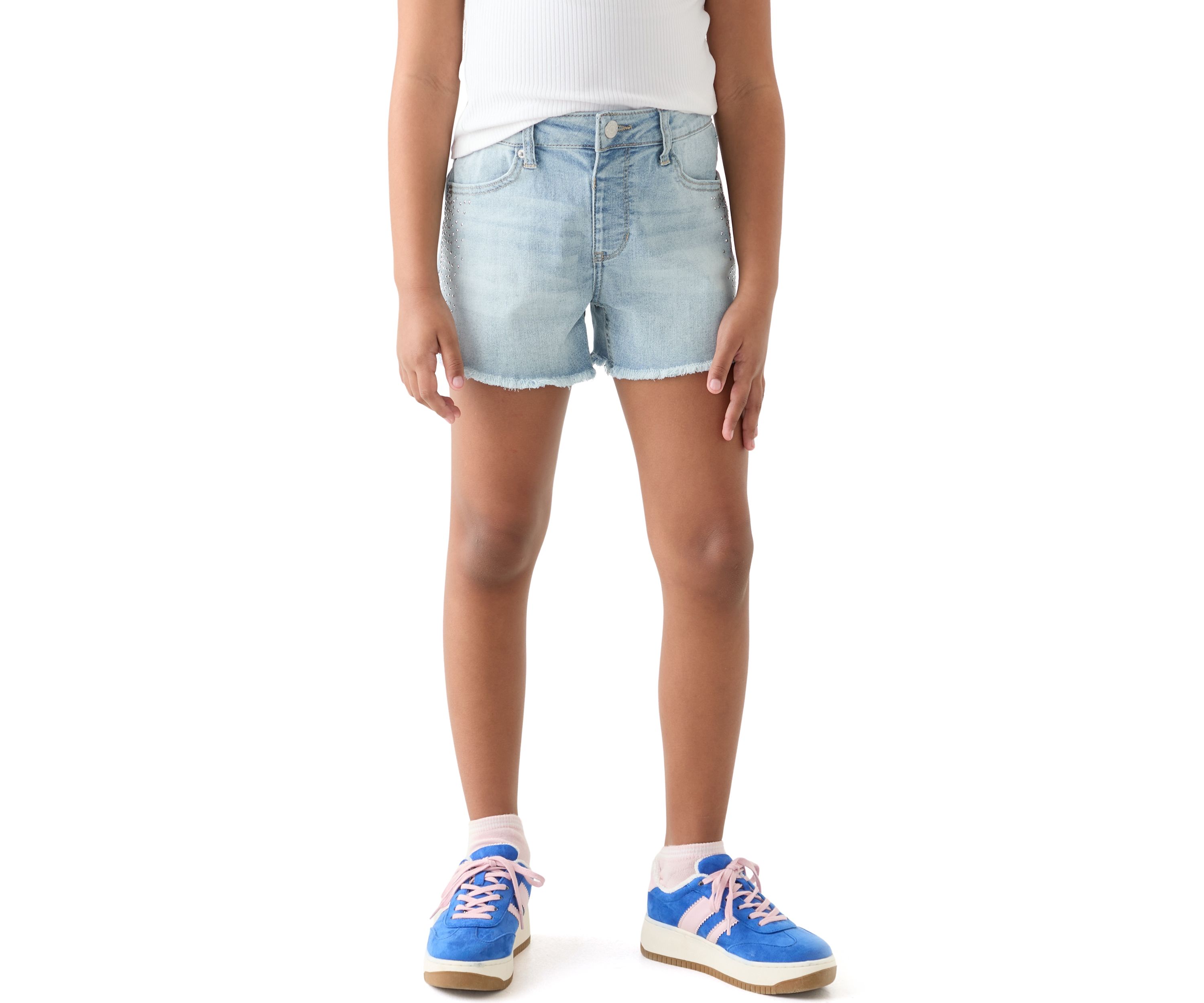 Girls 7-16 Side Seam Bling Shorts