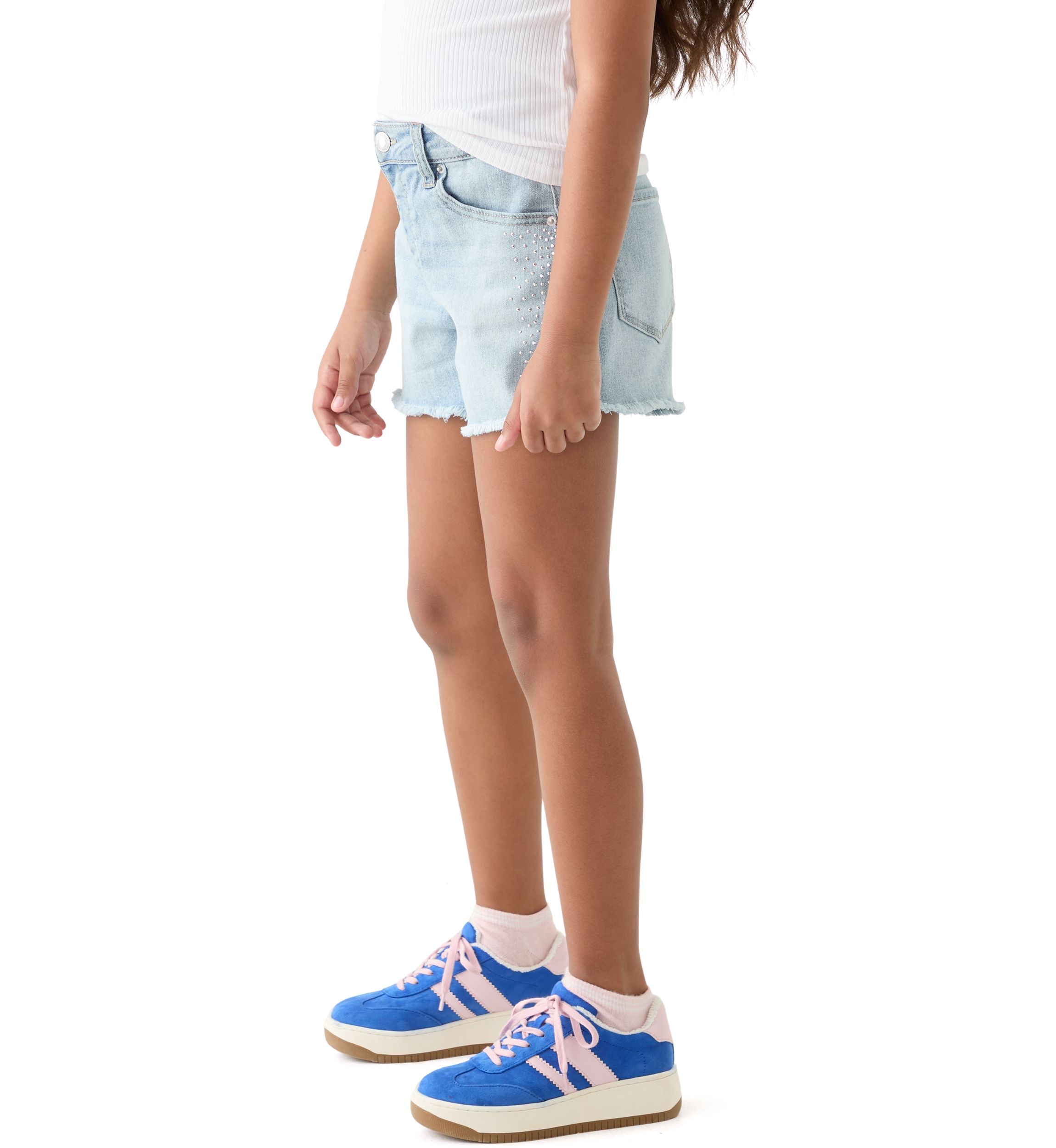 Girls 7-16 Side Seam Bling Shorts