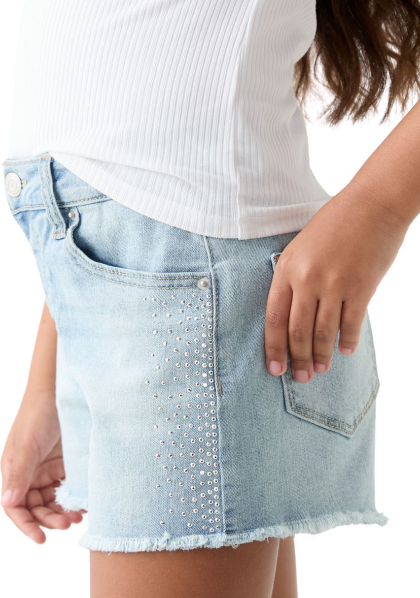 Girls 7-16 Side Seam Bling Shorts