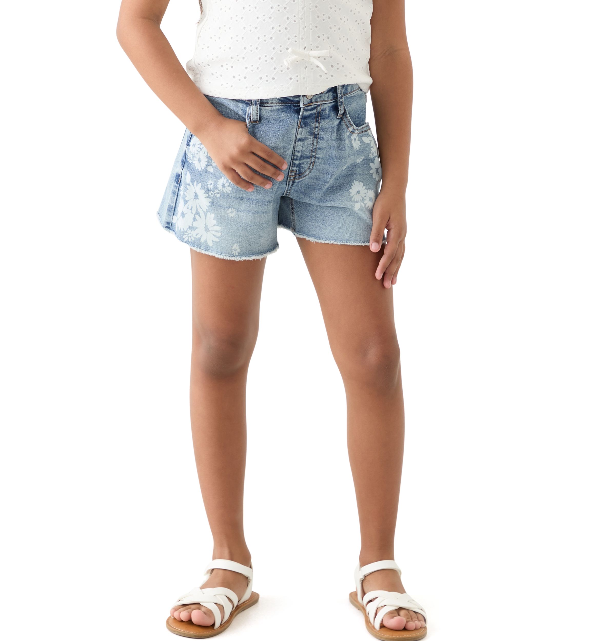 Girls 7-16 Floral Printed Shorts