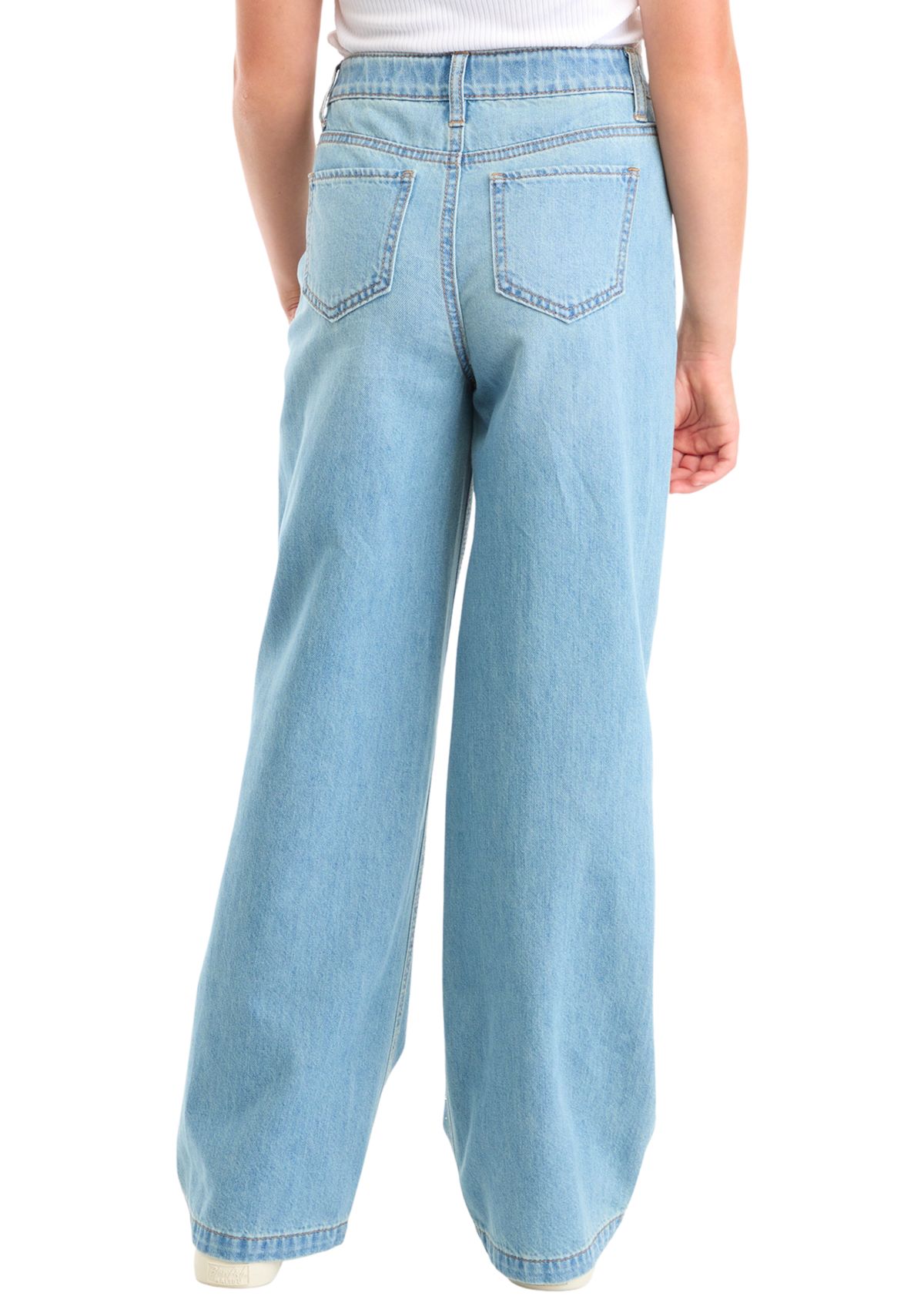 Girls 7-16 Wide-Leg Jeans with Heart Rhinestones