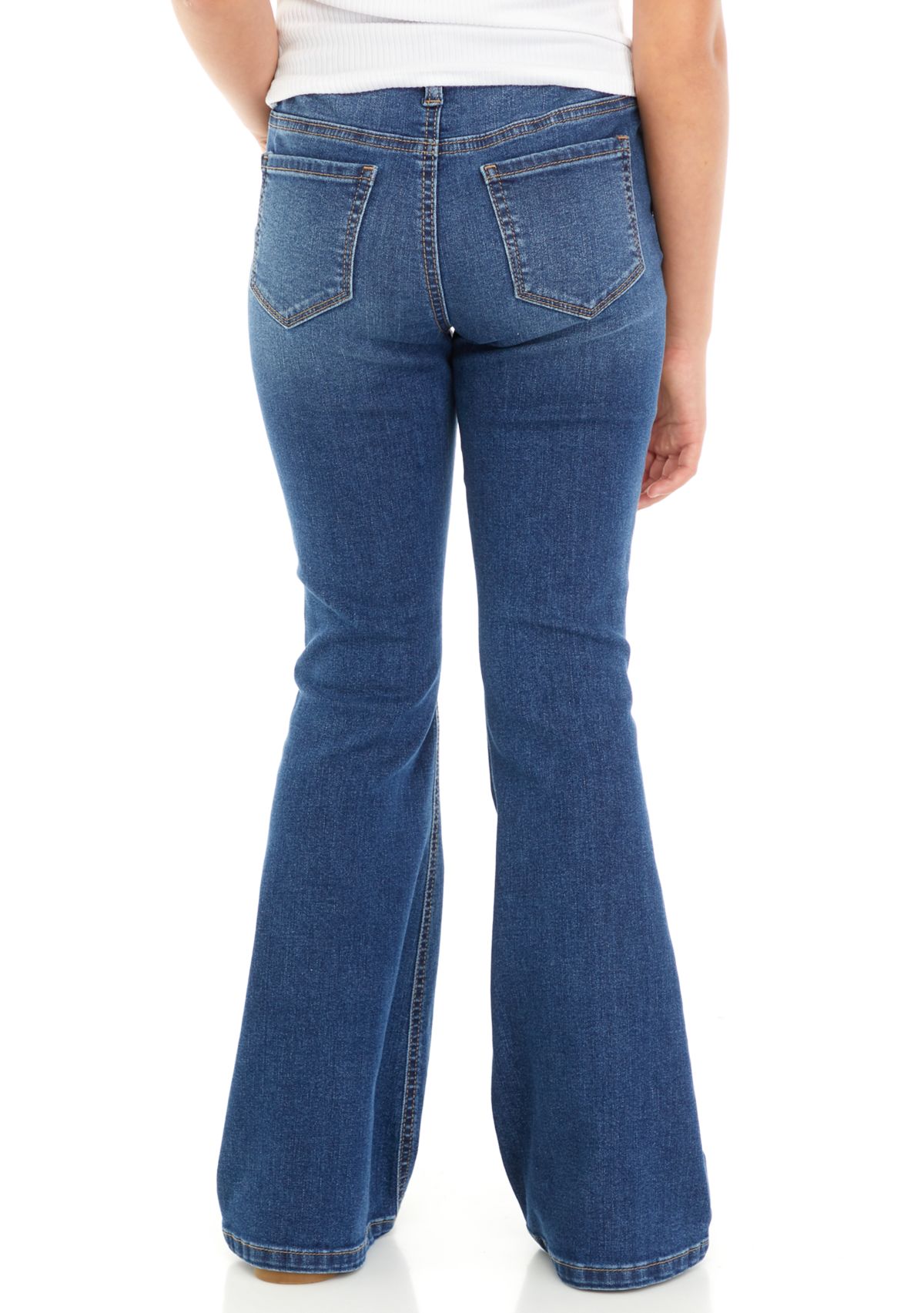 Girls 7-16 Mid Rise Flare Jeans 