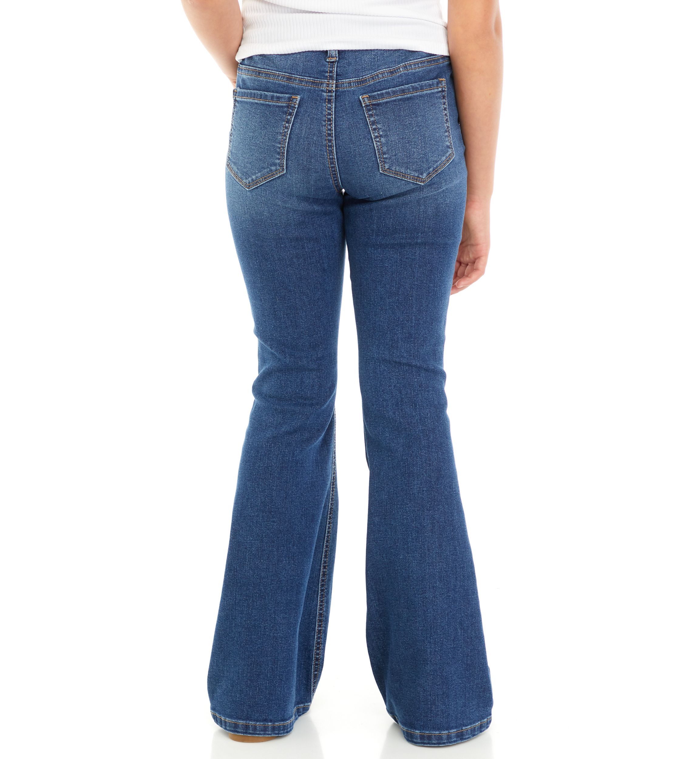 Girls 7-16 Mid Rise Flare Jeans 