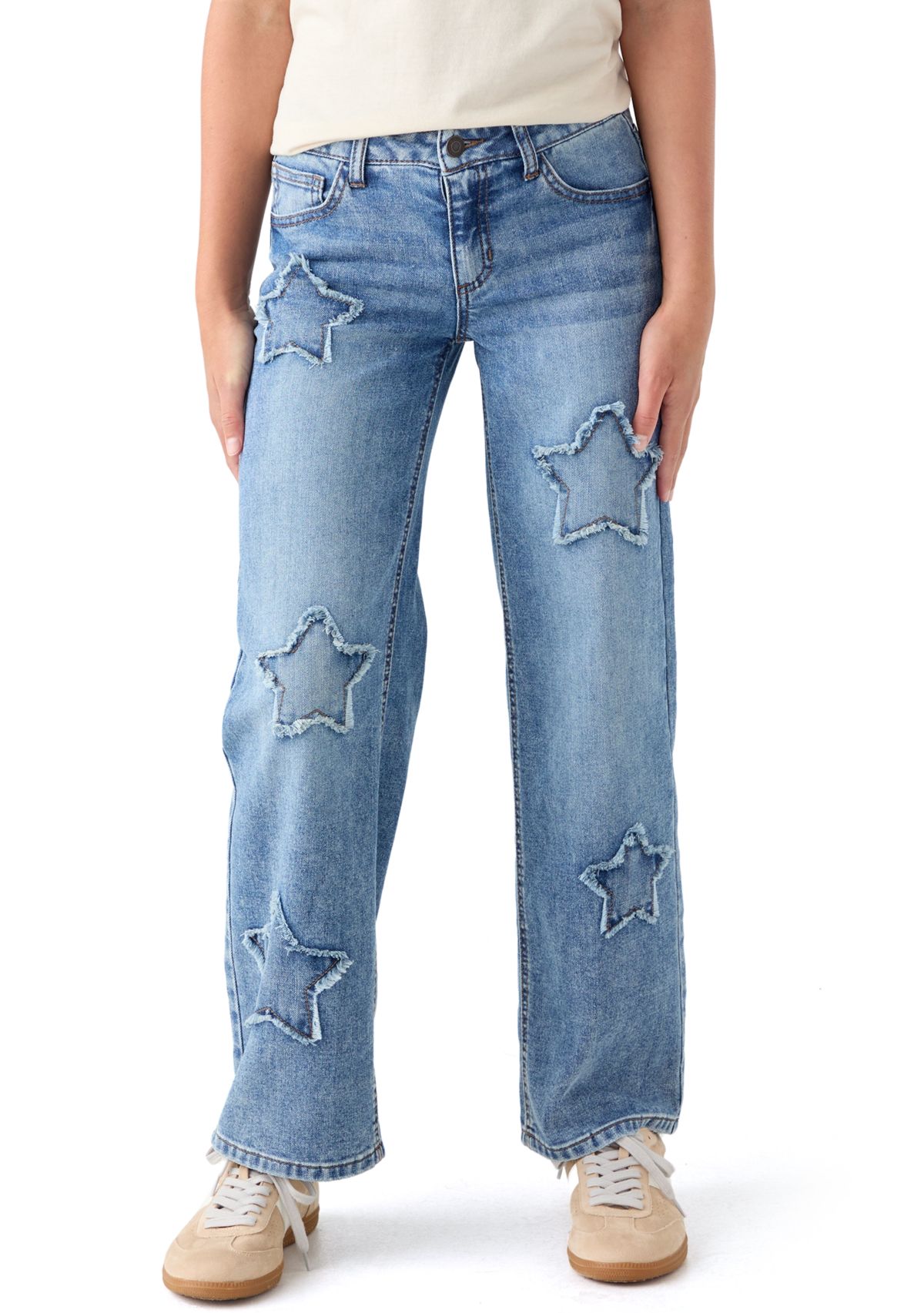 Girls 7-16 Star Wide Leg Jeans
