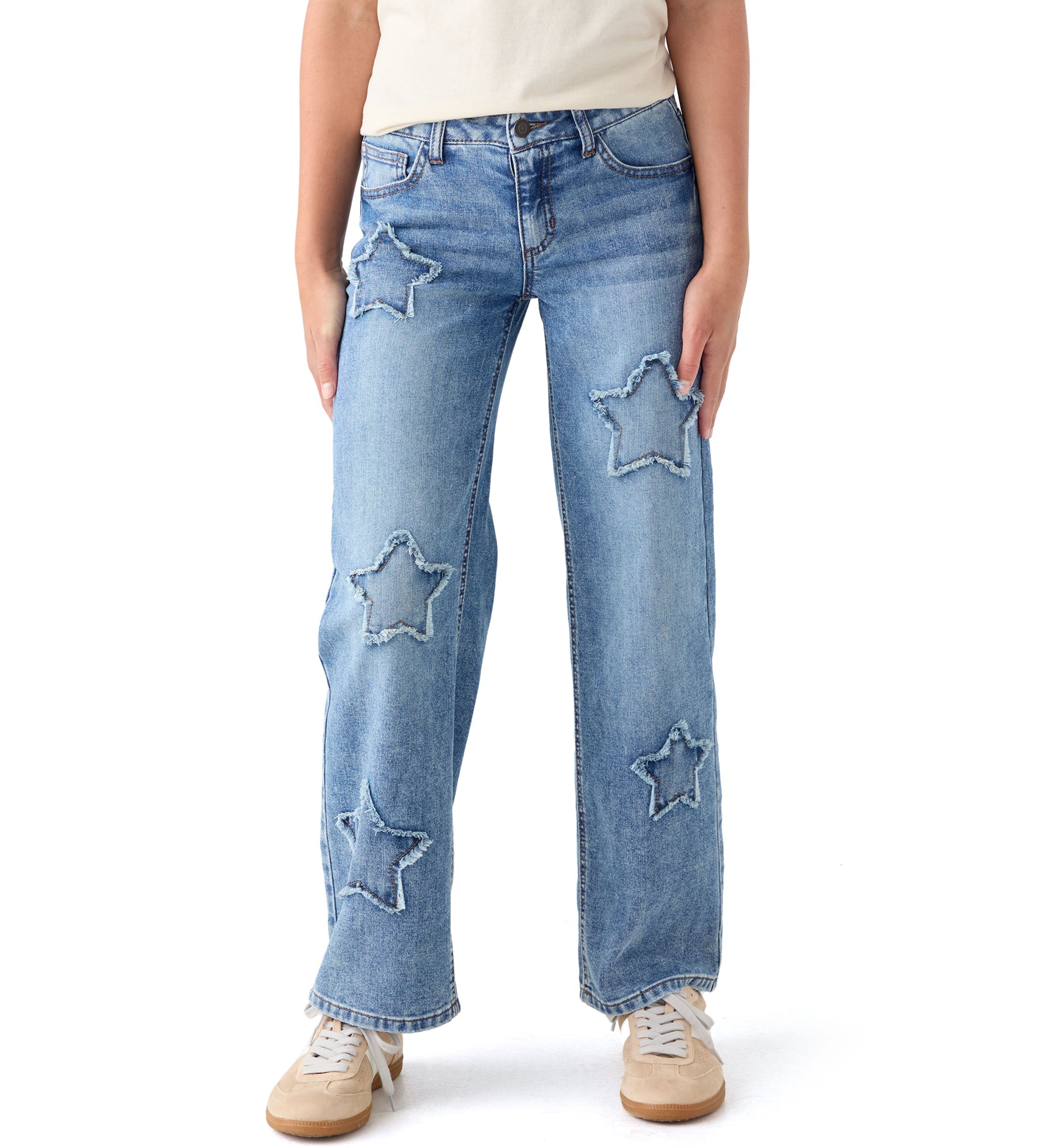 Girls 7-16 Star Wide Leg Jeans