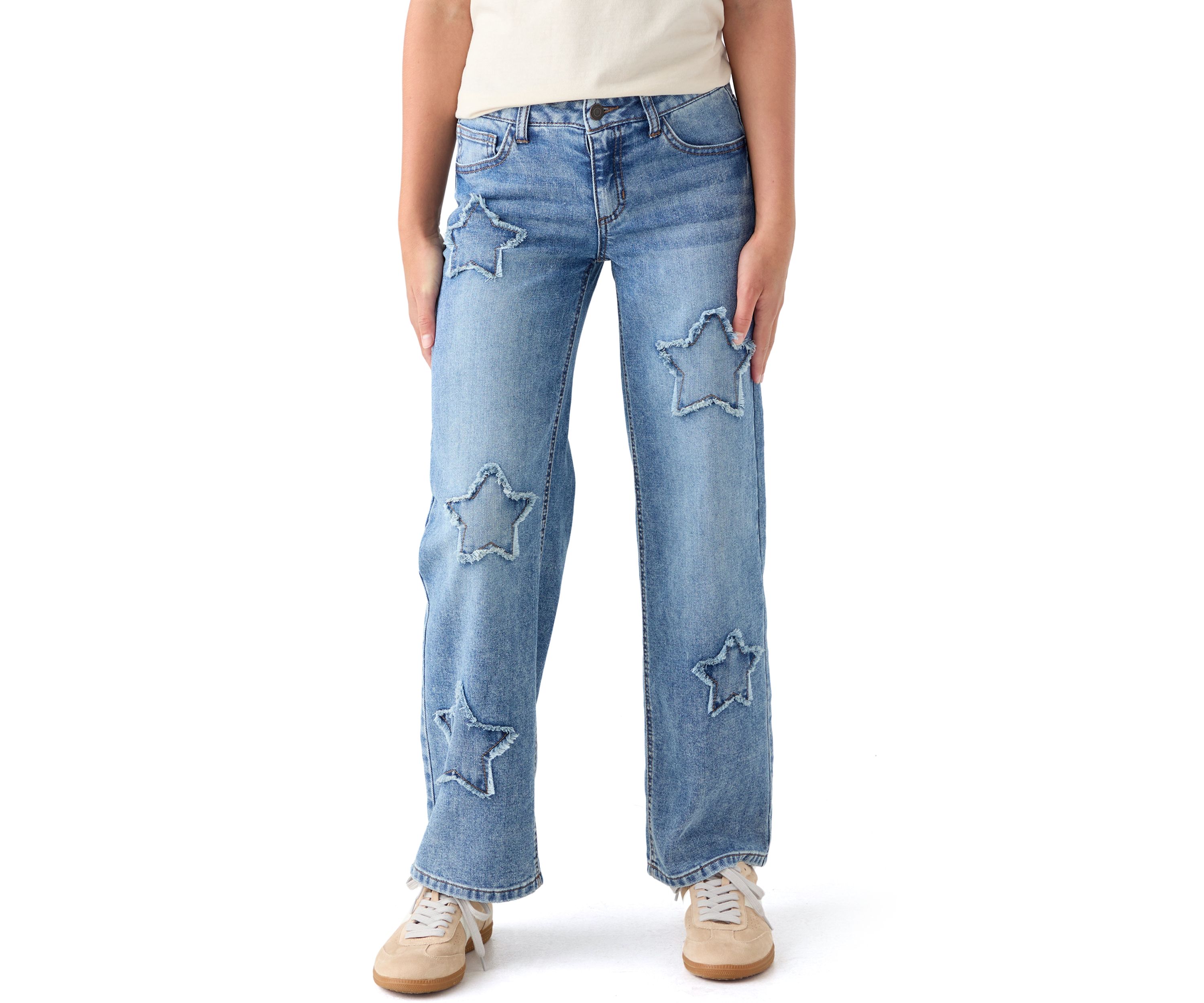Girls 7-16 Star Wide Leg Jeans