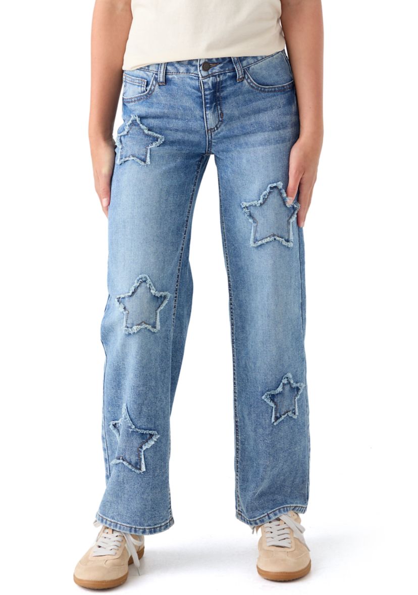 Girls 7-16 Star Wide Leg Jeans