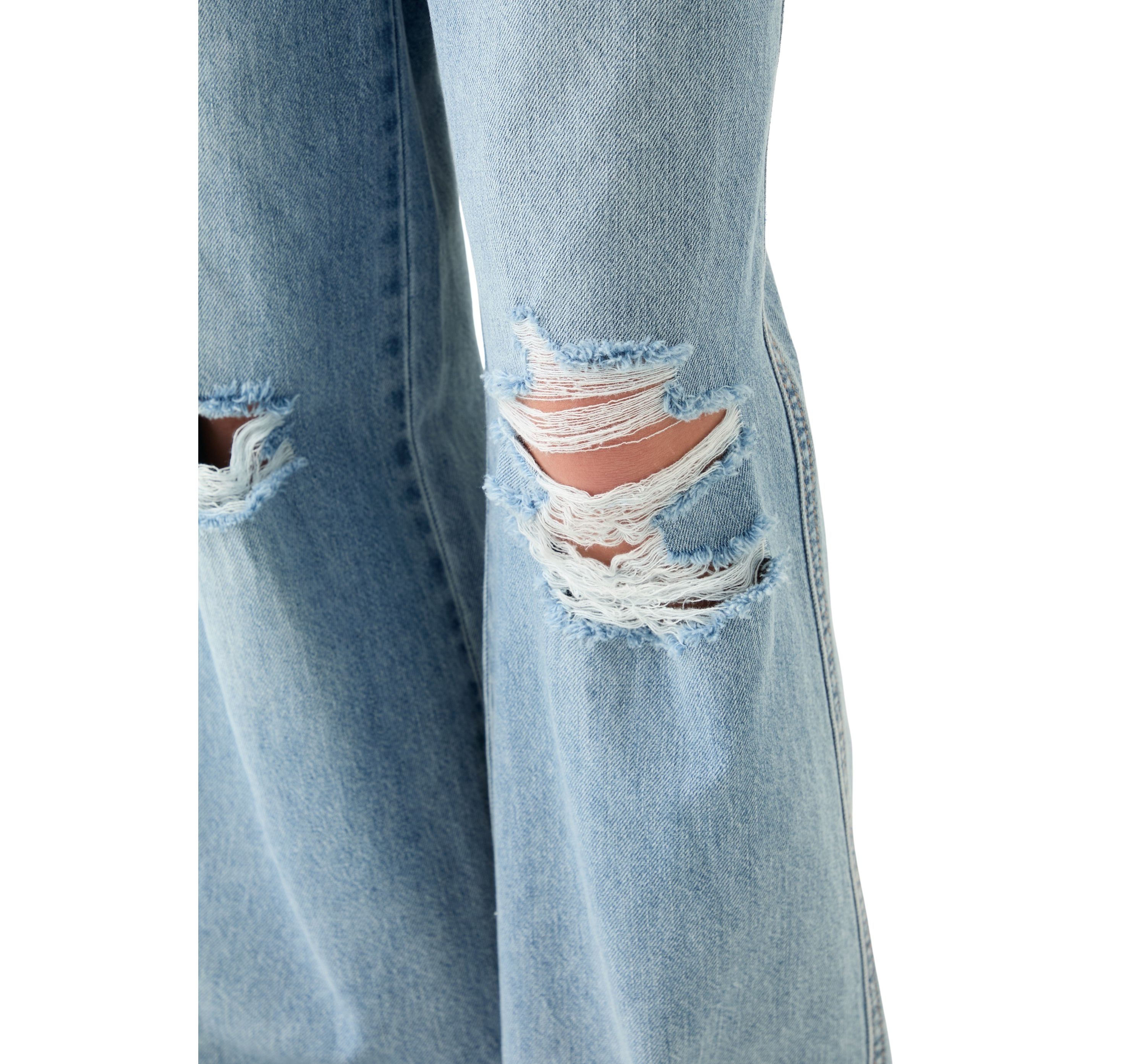 Girls 7-16 Destructed Wide-Leg Jeans 