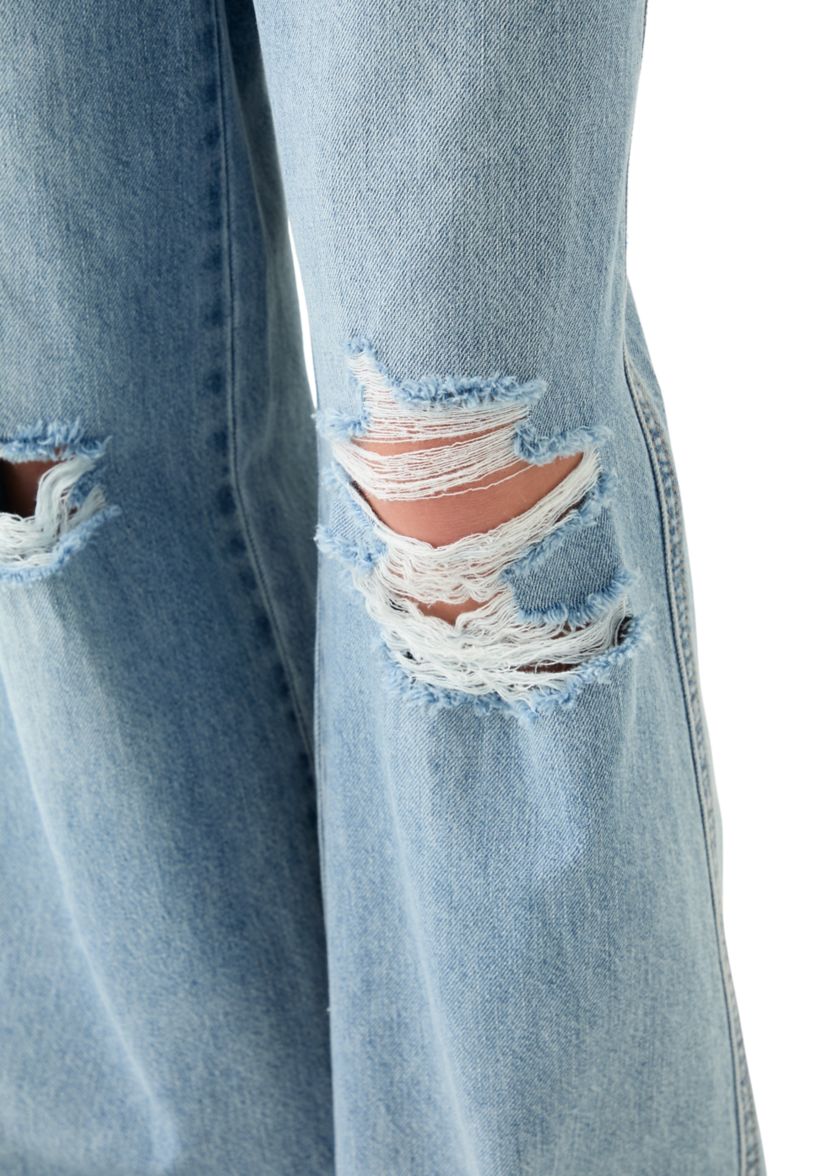 Girls 7-16 Destructed Wide-Leg Jeans 