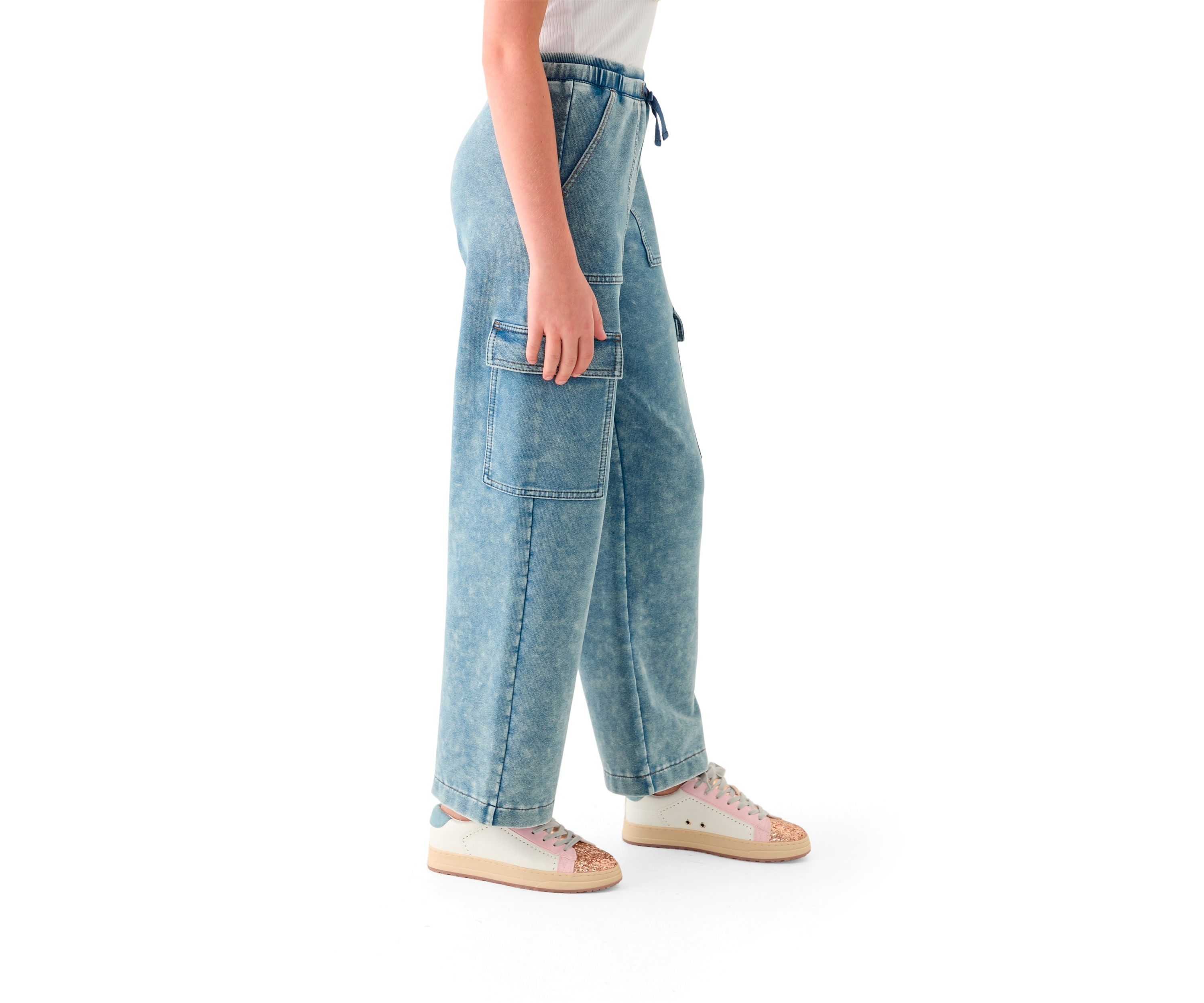 Girls 7-16 Double Waistband Drawstring  Pants