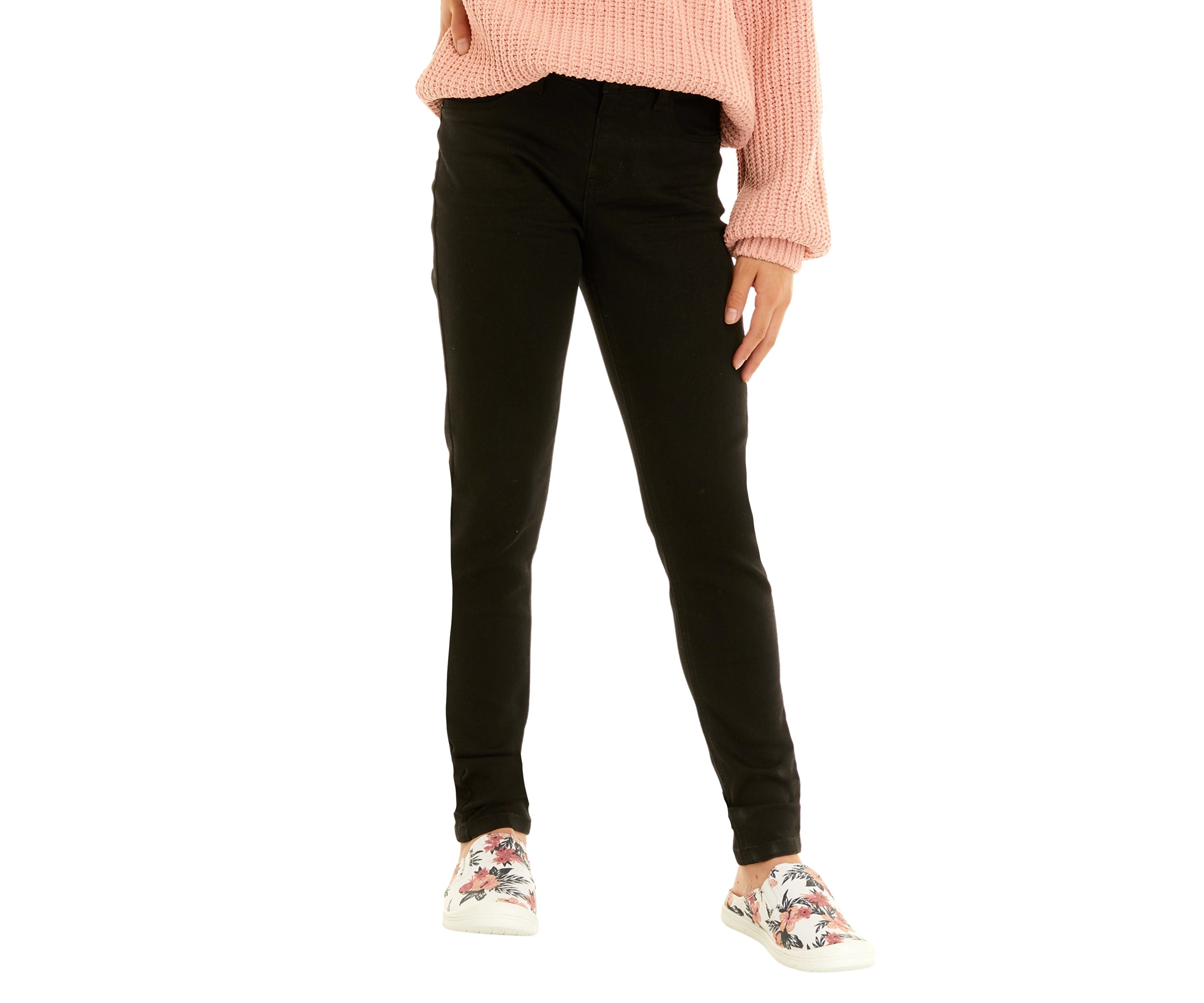 Girls 7-16 Pull On Mid Rise Jeggings