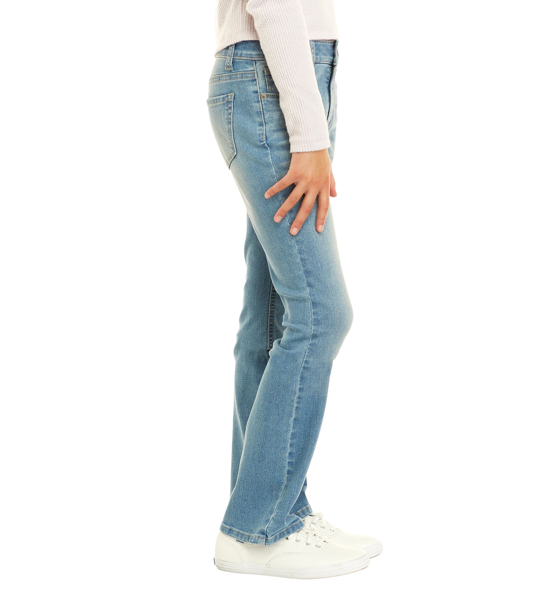 Girls 7-16 Mid Rise Boot Cut Jeans
