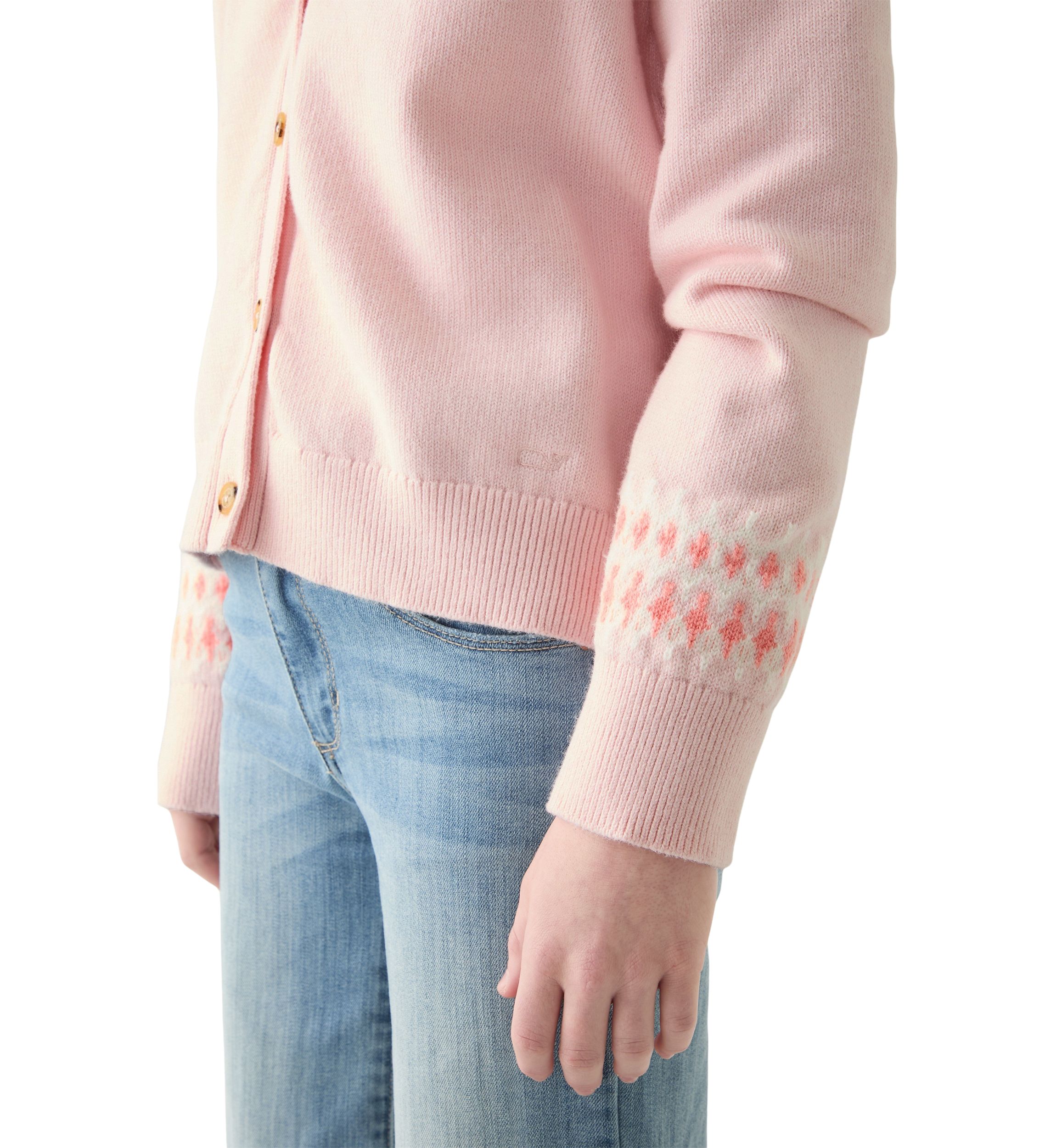Girls 7-16 Fair Isle Printed Cardigan
