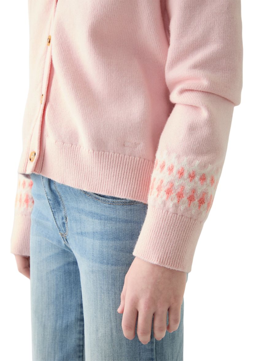 Girls 7-16 Fair Isle Printed Cardigan
