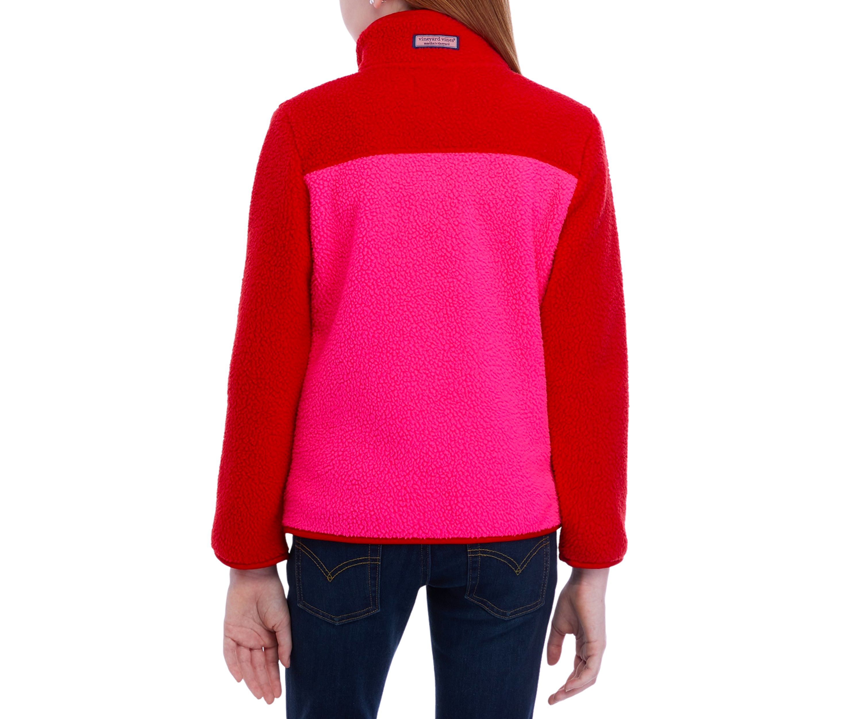 Girls 7-16 Color Blocked Sherpa Pullover