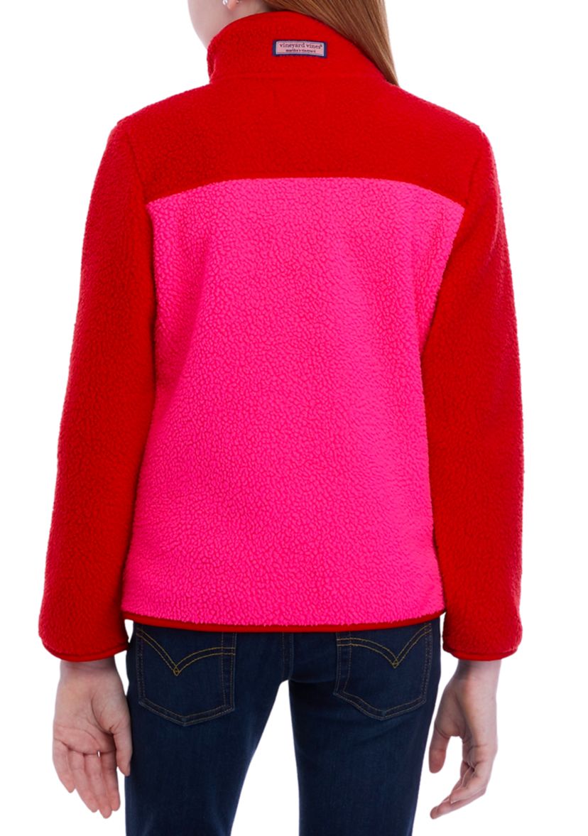 Girls 7-16 Color Blocked Sherpa Pullover